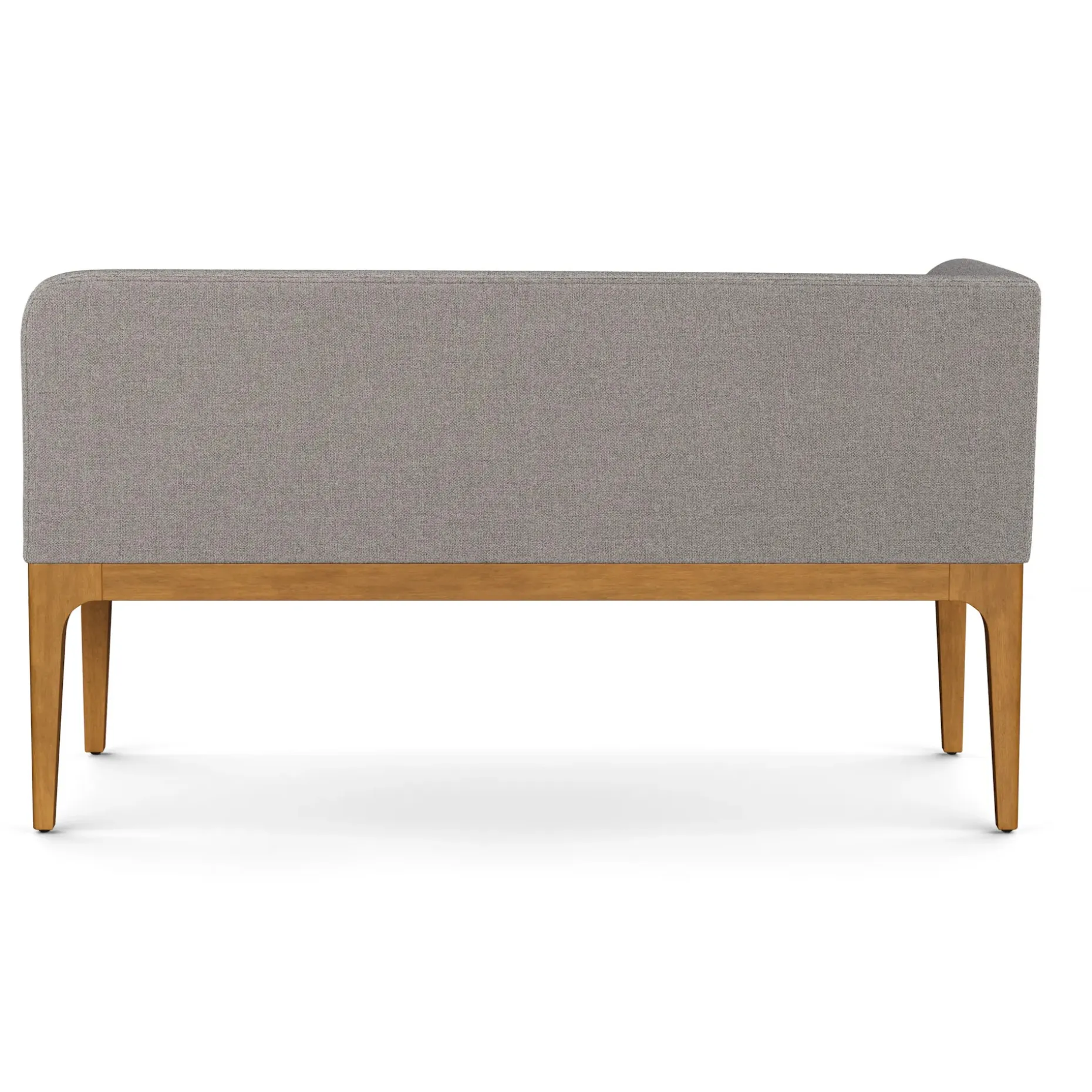 Rosin 56.75" Left Corner Banquette - Smoked Oak and Hestia Gray