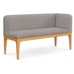 Rosin 113.5" Long Banquette Set - Natural Oak and Hestia Gray