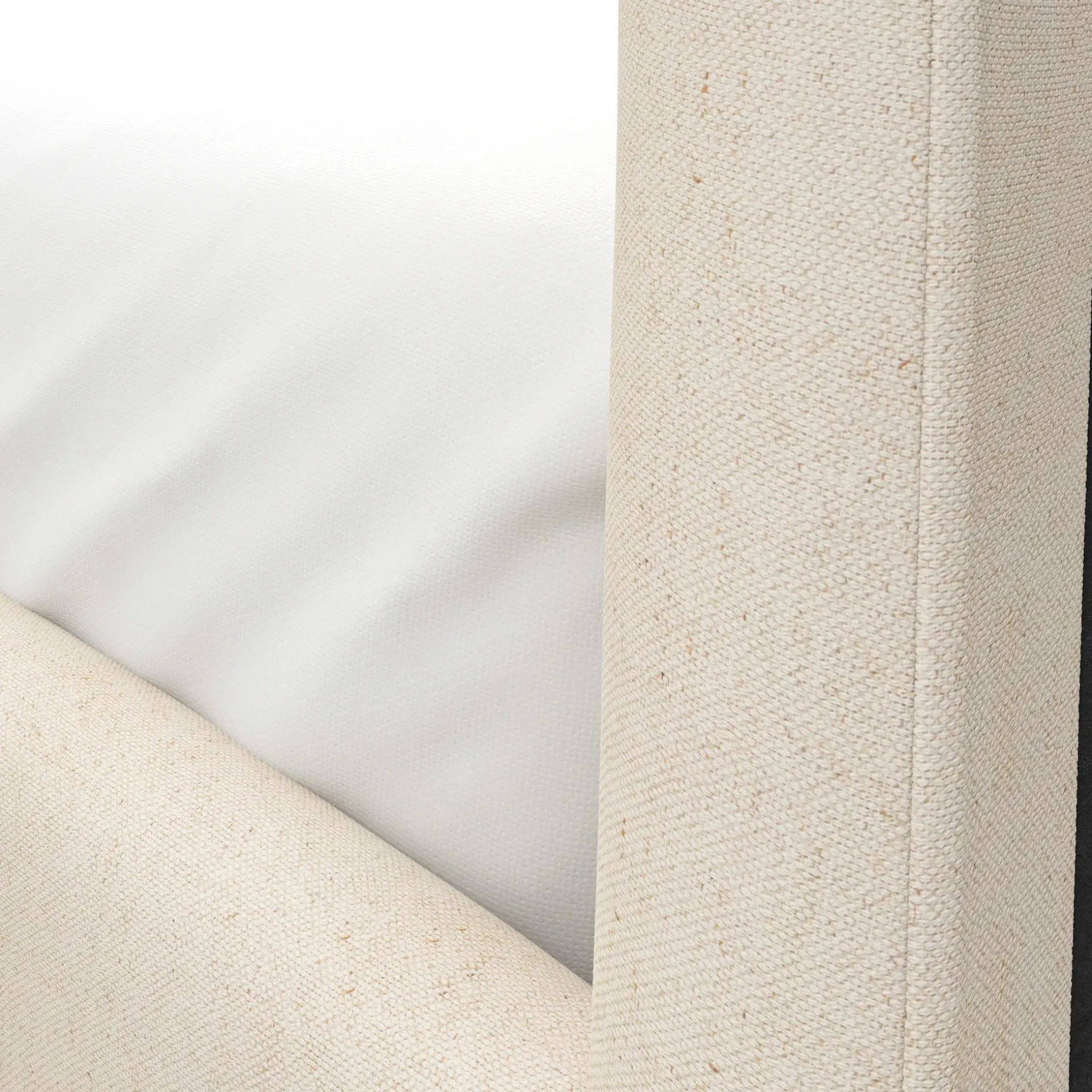 Rosin Queen Upholstered Bed - Natural Oak and Sand Ivory