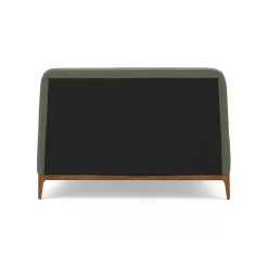 Rosin Queen Upholstered Bed - Smoked Oak and Welsh Green