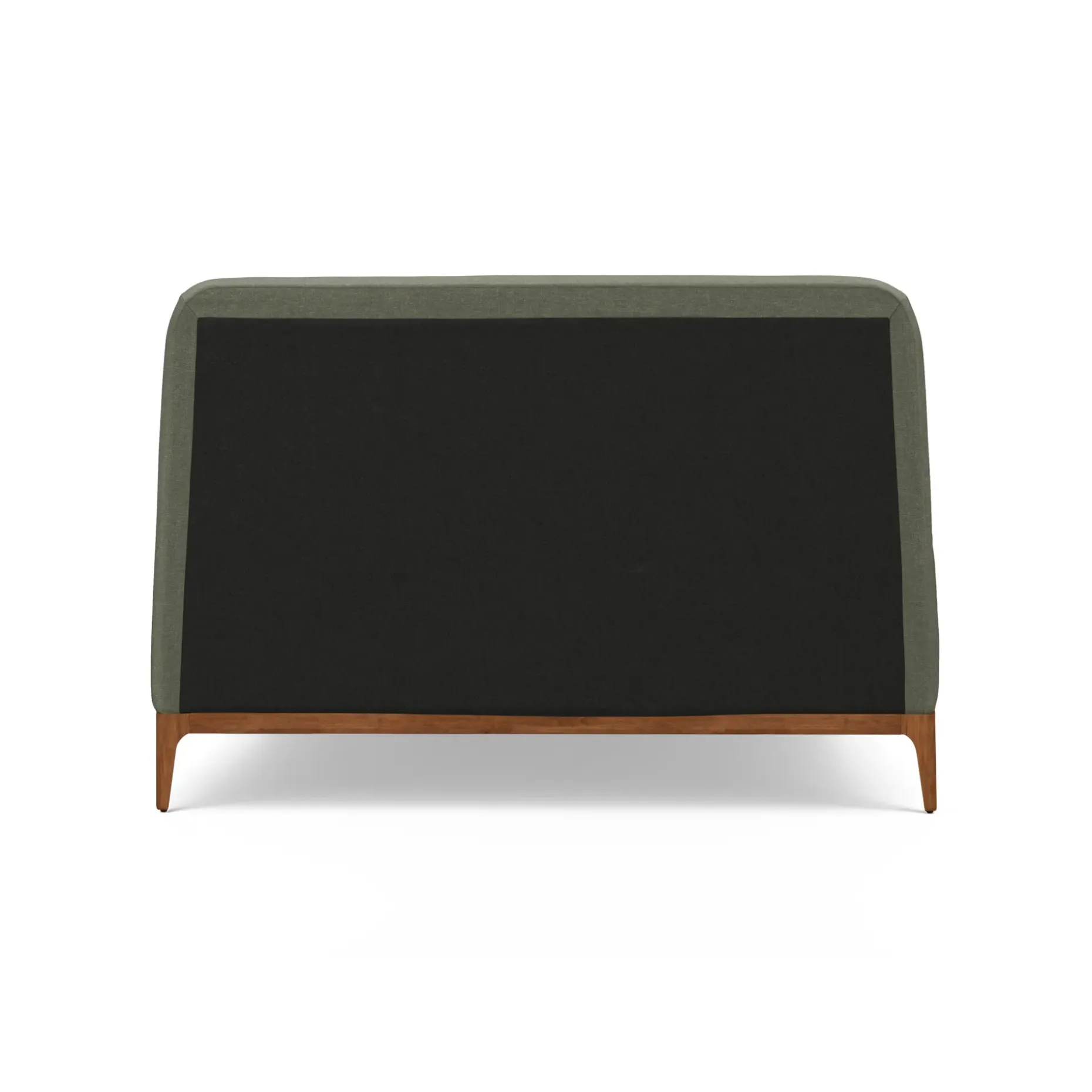 Rosin Queen Upholstered Bed - Smoked Oak and Welsh Green