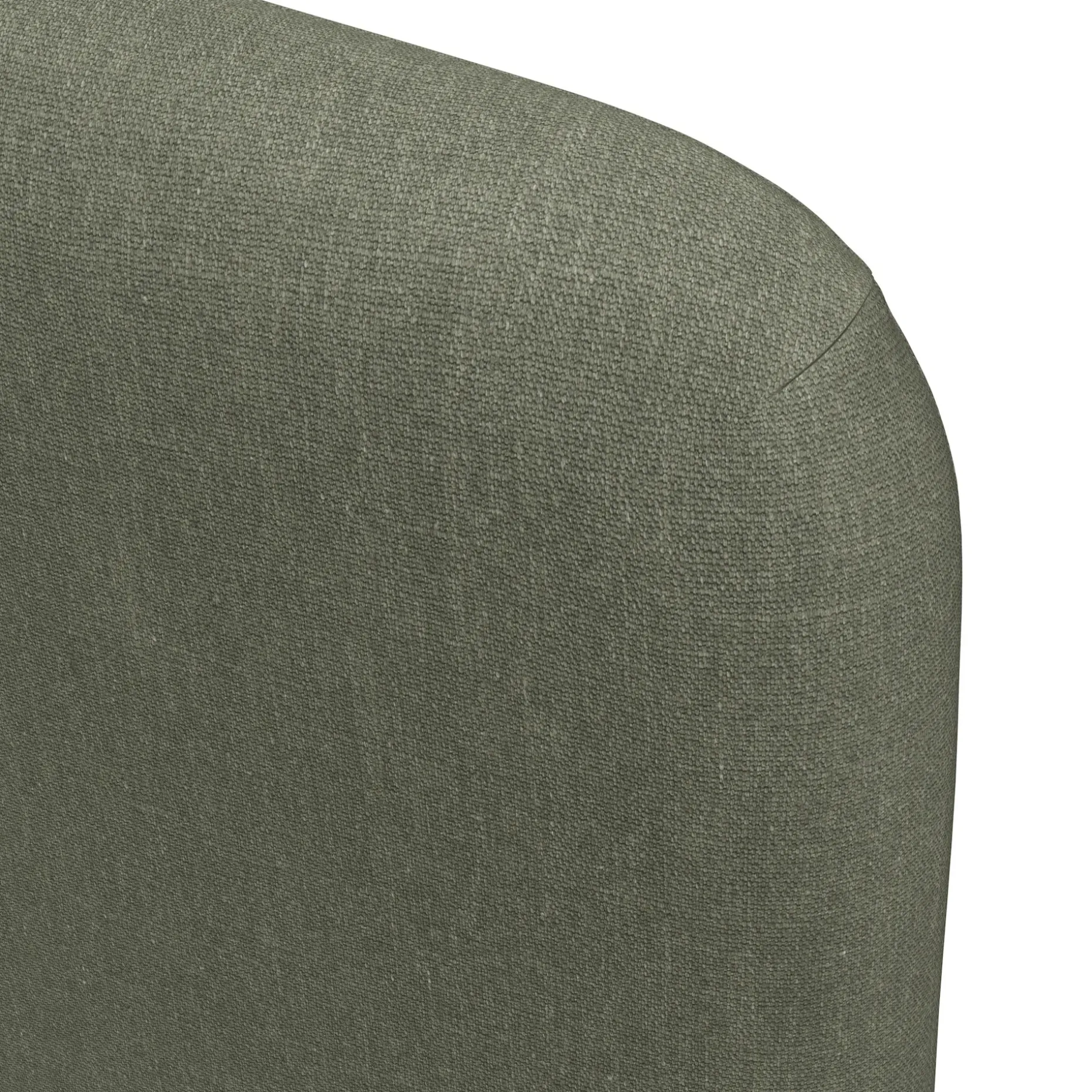 Rosin Queen Upholstered Bed - Smoked Oak and Welsh Green