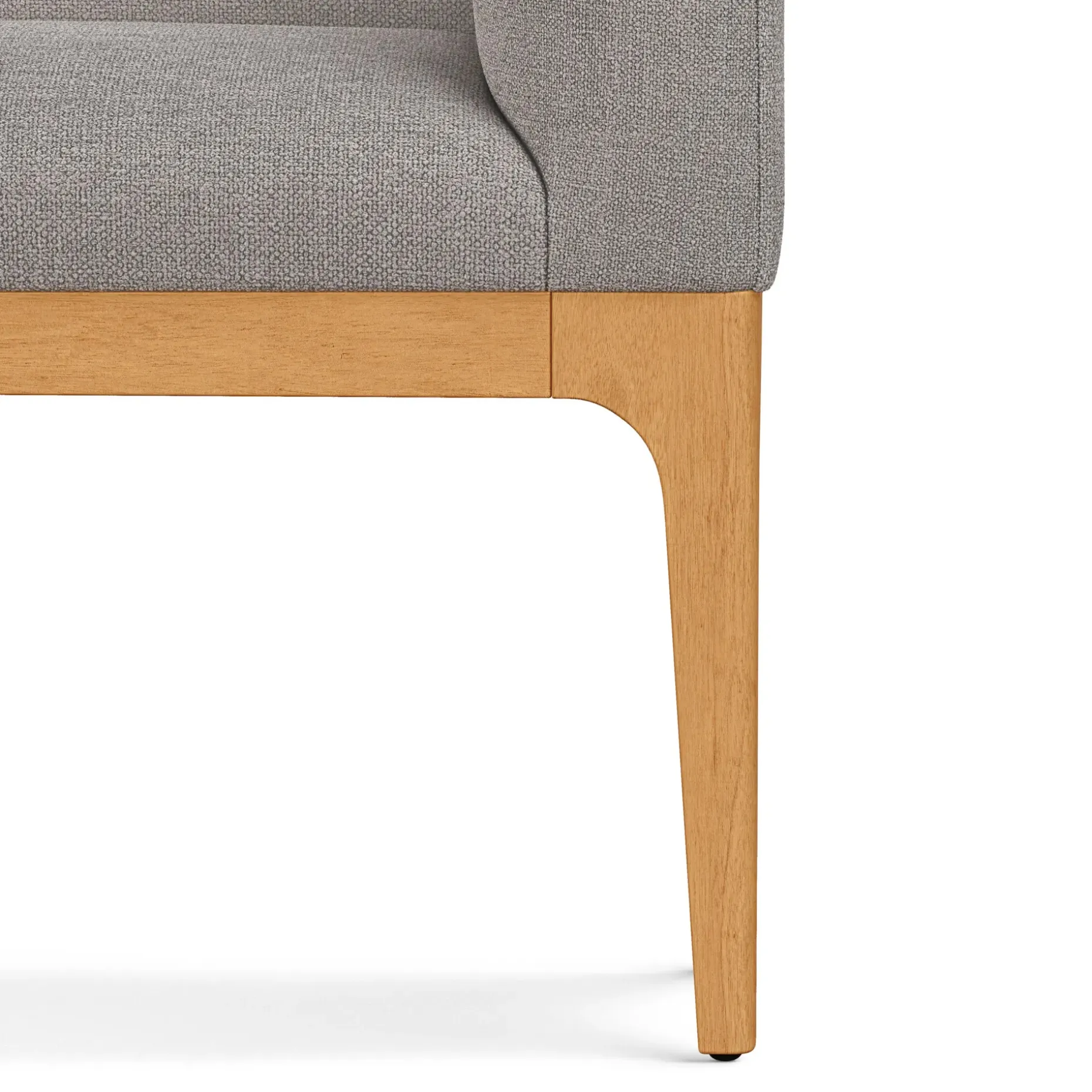 Rosin 55.75" Right Arm Banquette Set - Natural Oak and Hestia Gray