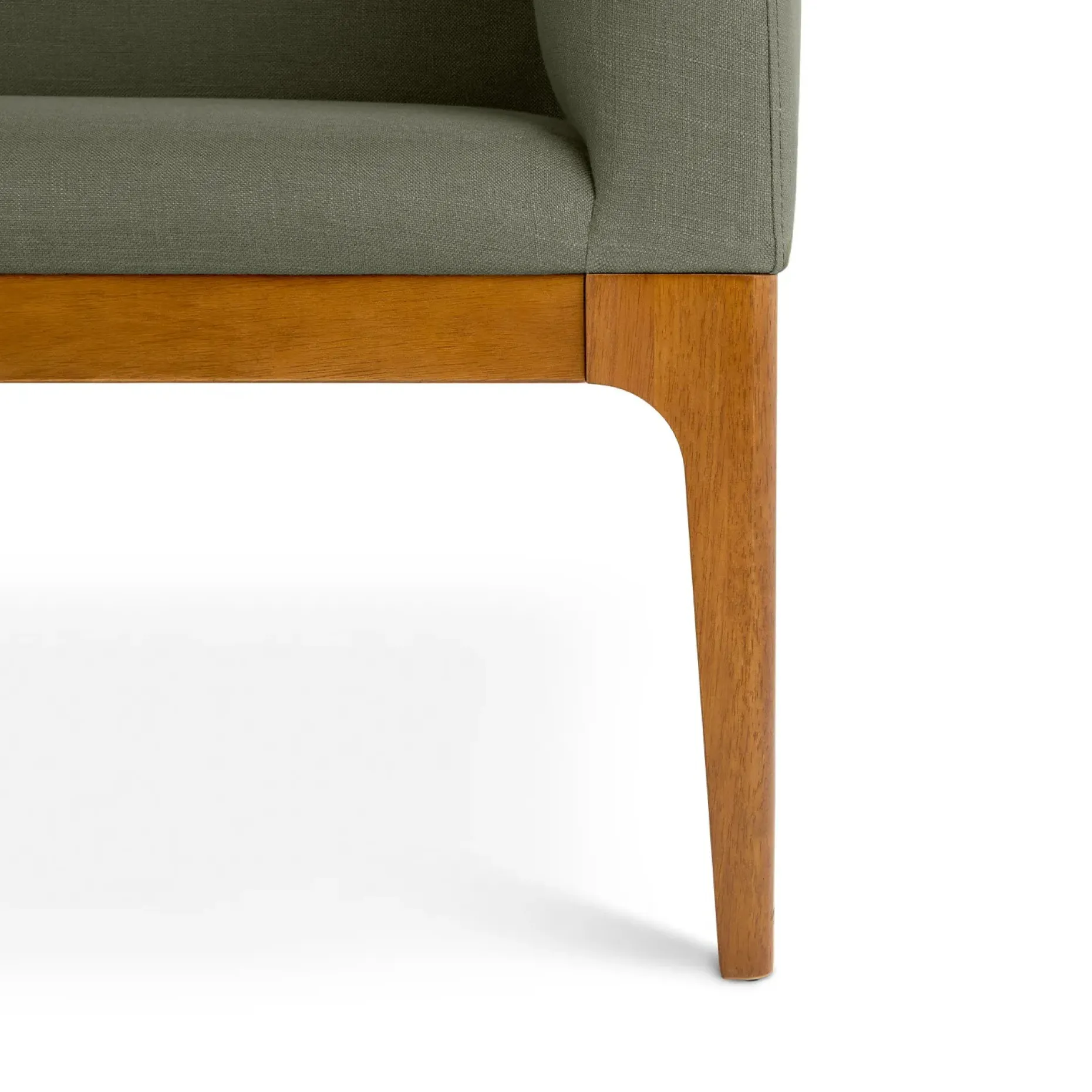 Rosin 55.75" Right Arm Banquette Set - Smoked Oak and Welsh Green