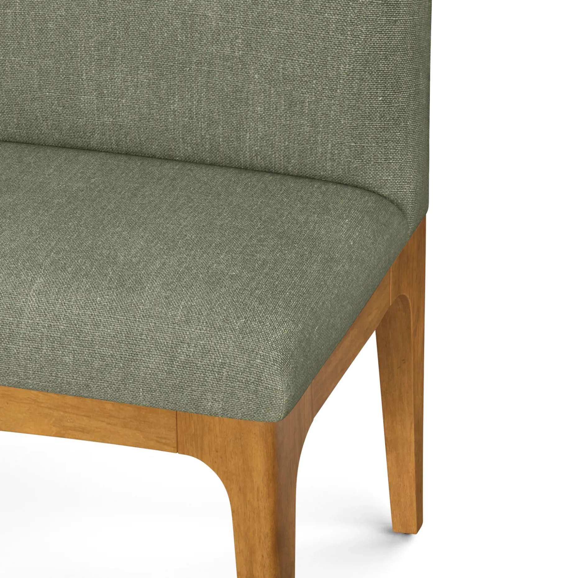 Rosin 55.75" Right Arm Banquette Set - Smoked Oak and Welsh Green