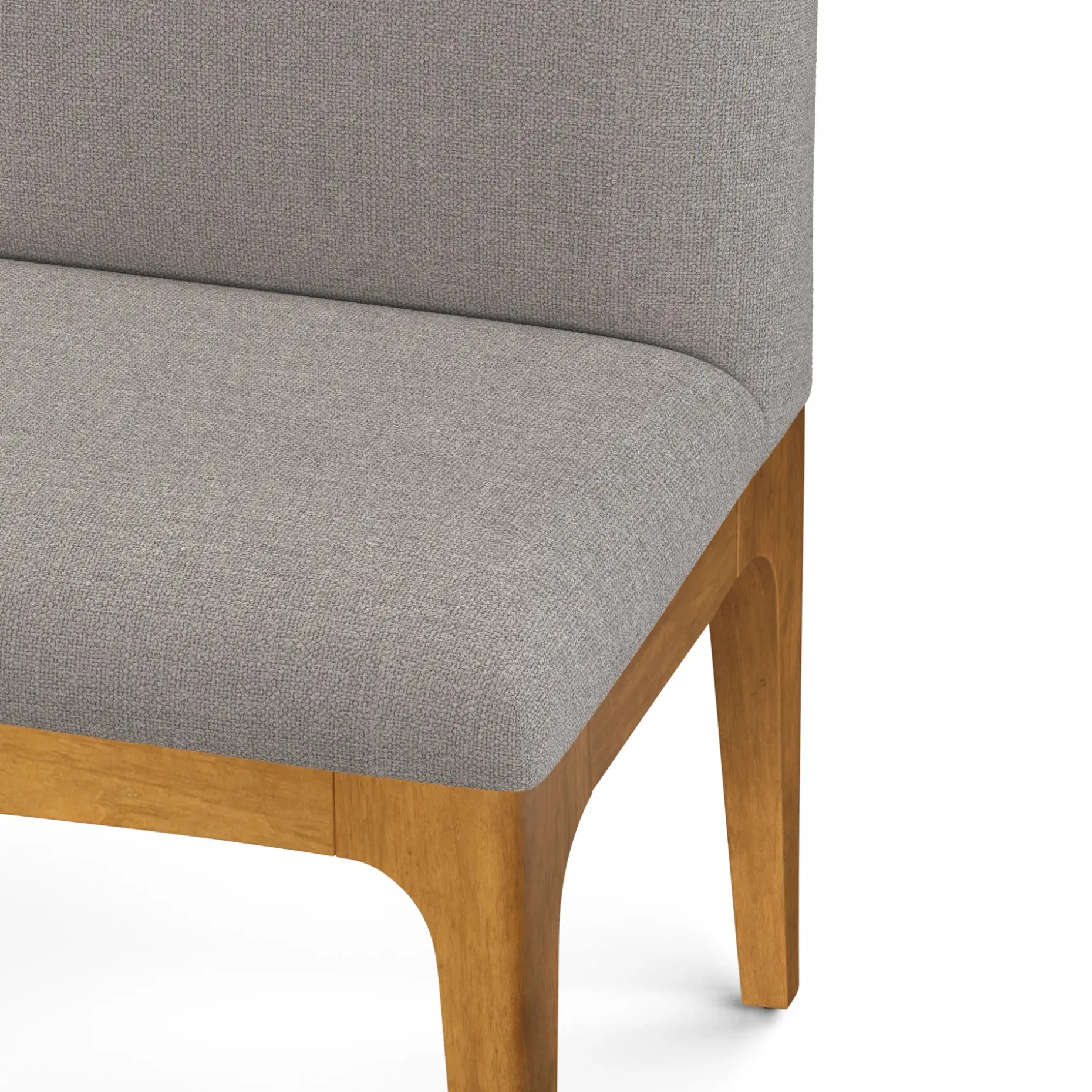 Rosin 55.75" Right Arm Banquette Set - Smoked Oak and Hestia Gray