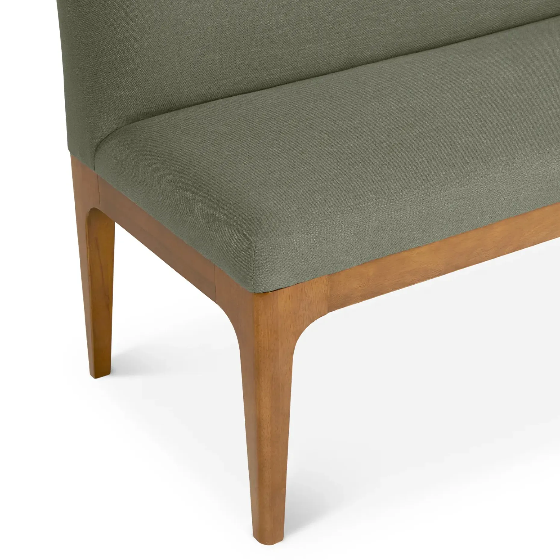 Rosin 56.75" Right Corner Banquette - Smoked Oak and Welsh Green