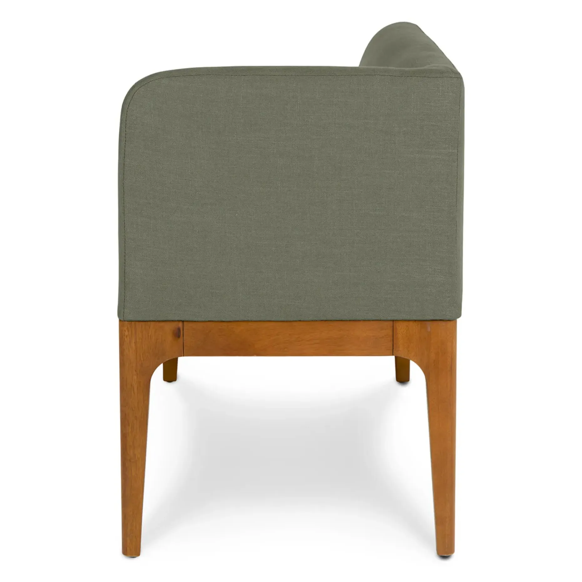 Rosin 56.75" Right Corner Banquette - Smoked Oak and Welsh Green