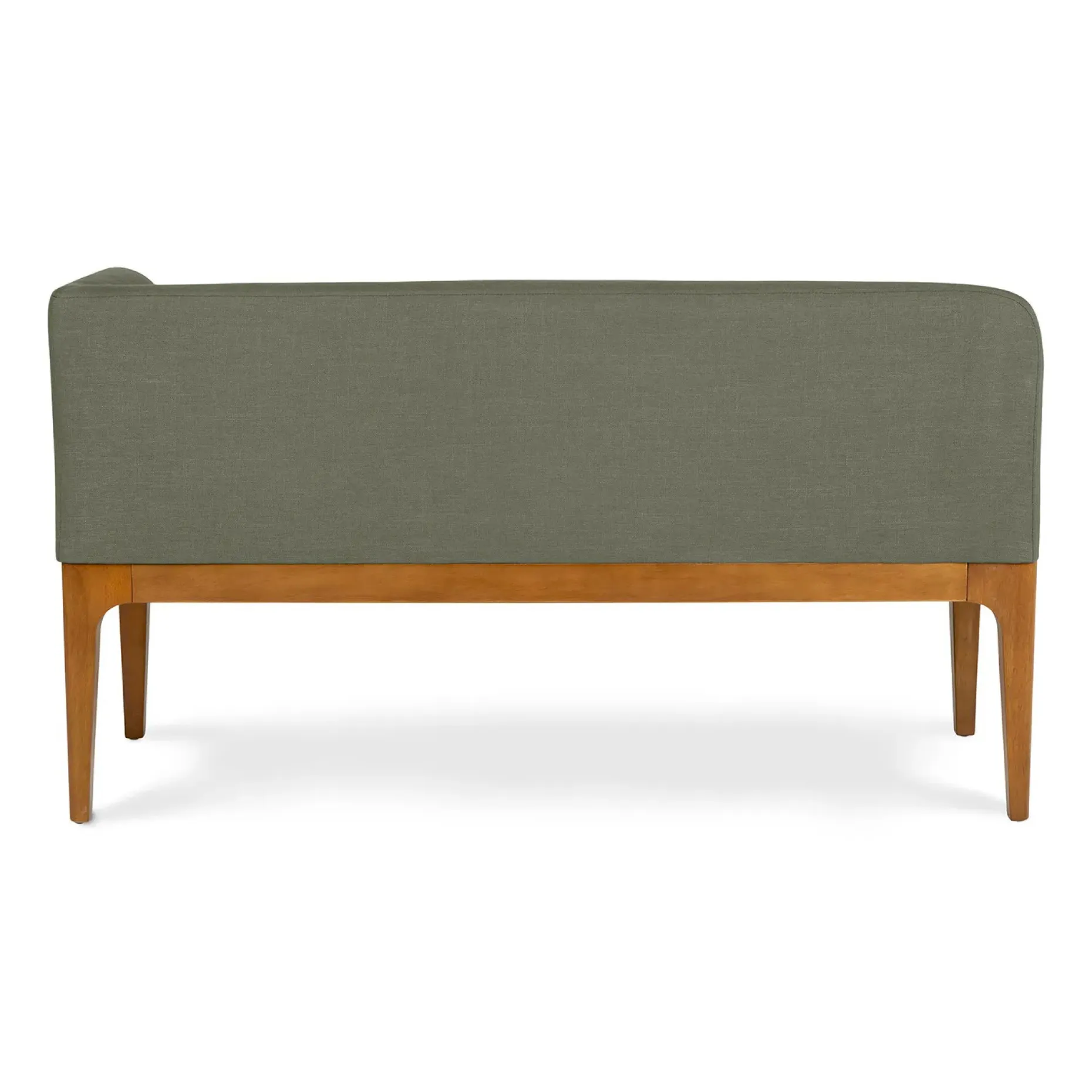 Rosin 56.75" Right Corner Banquette - Smoked Oak and Welsh Green
