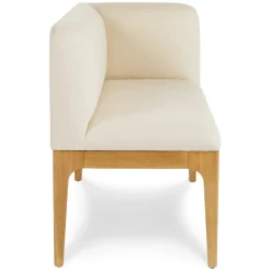 Rosin 56.75" Right Corner Banquette - Natural Oak and Sand Ivory