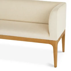 Rosin 56.75" Right Corner Banquette - Natural Oak and Sand Ivory
