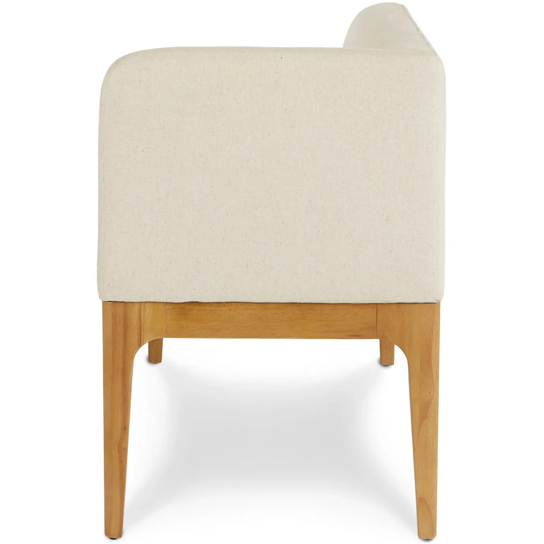 Rosin 56.75" Right Corner Banquette - Natural Oak and Sand Ivory