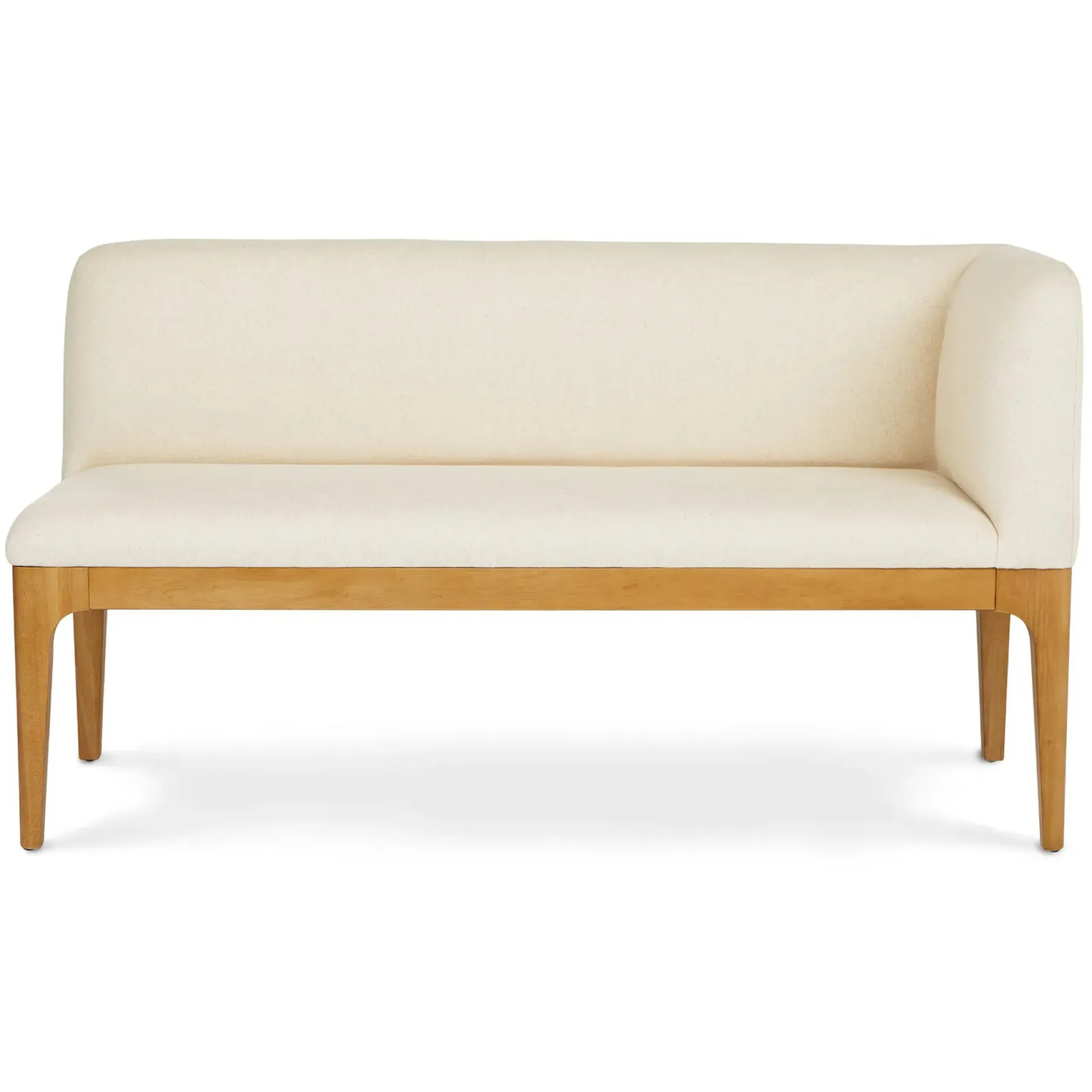 Rosin 56.75" Right Corner Banquette - Natural Oak and Sand Ivory