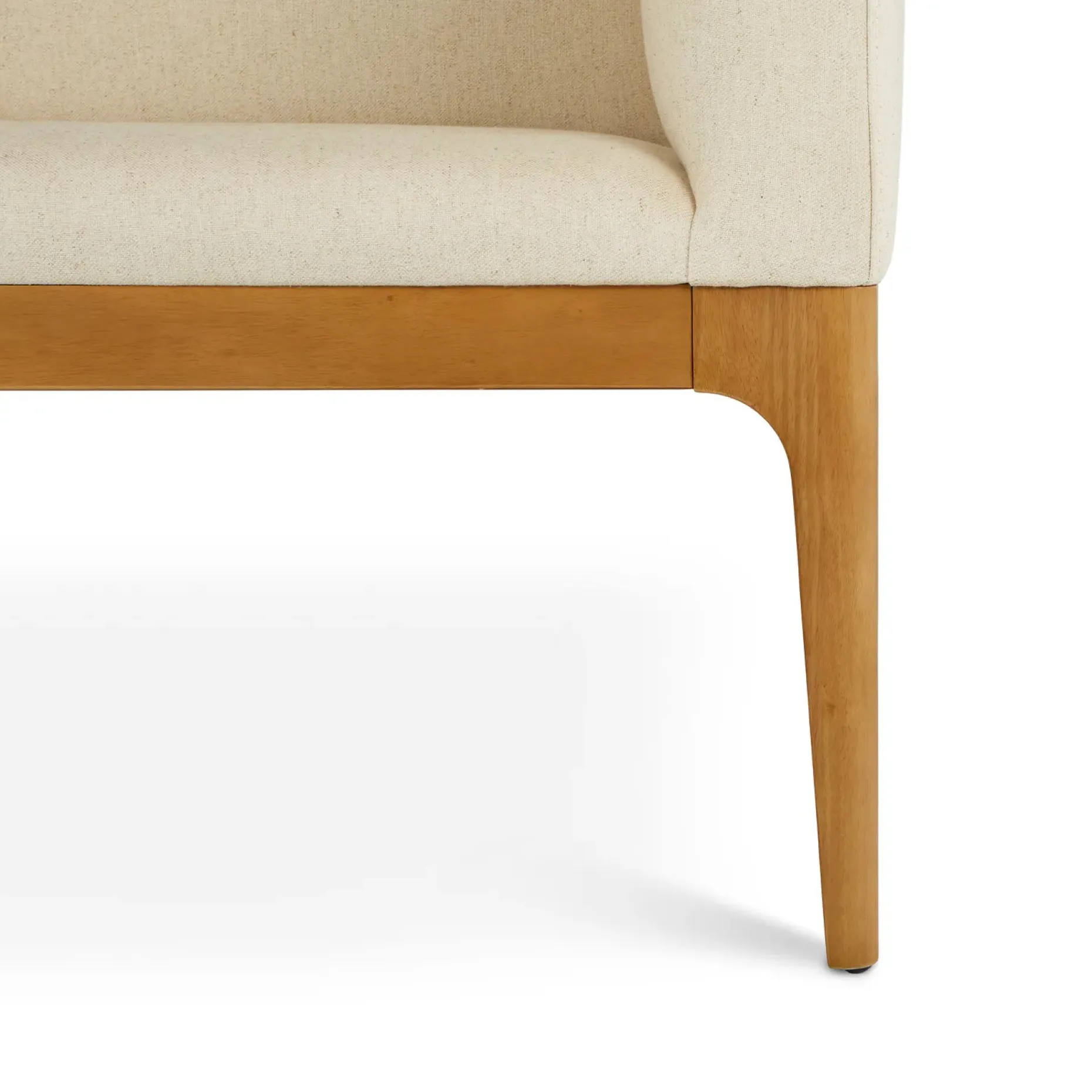 Rosin 56.75" Right Corner Banquette - Natural Oak and Sand Ivory