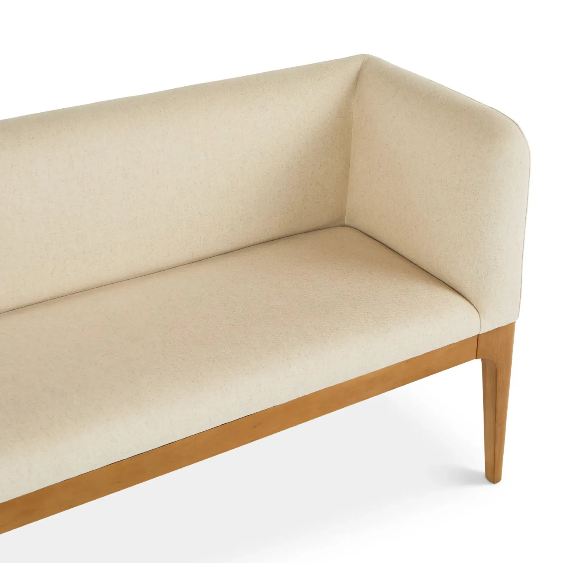 Rosin 56.75" Right Corner Banquette - Natural Oak and Sand Ivory