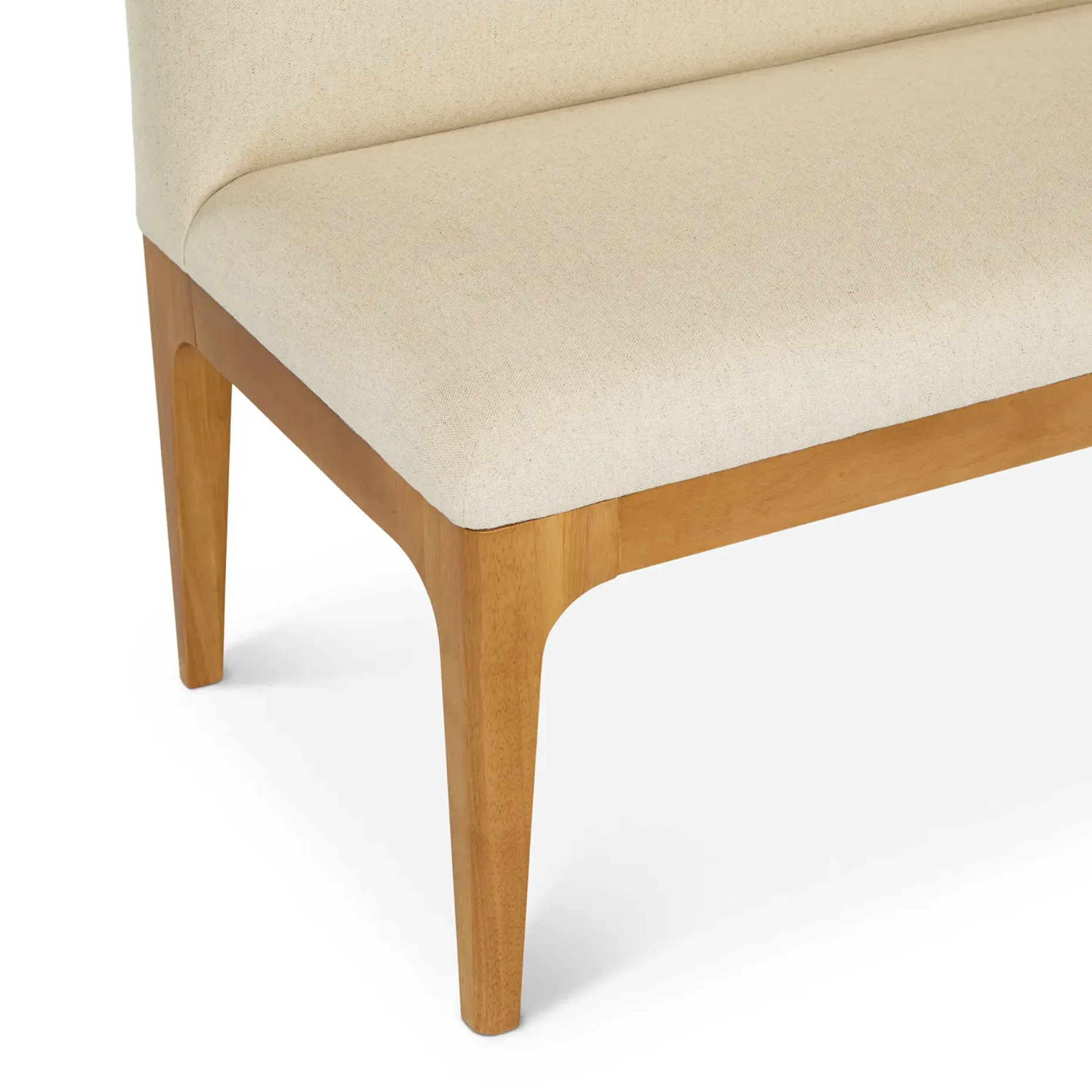 Rosin 56.75" Right Corner Banquette - Natural Oak and Sand Ivory