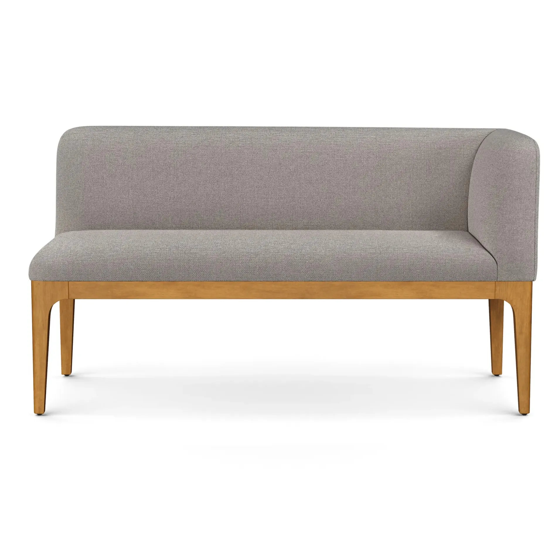 Rosin 56.75" Right Corner Banquette - Smoked Oak and Hestia Gray
