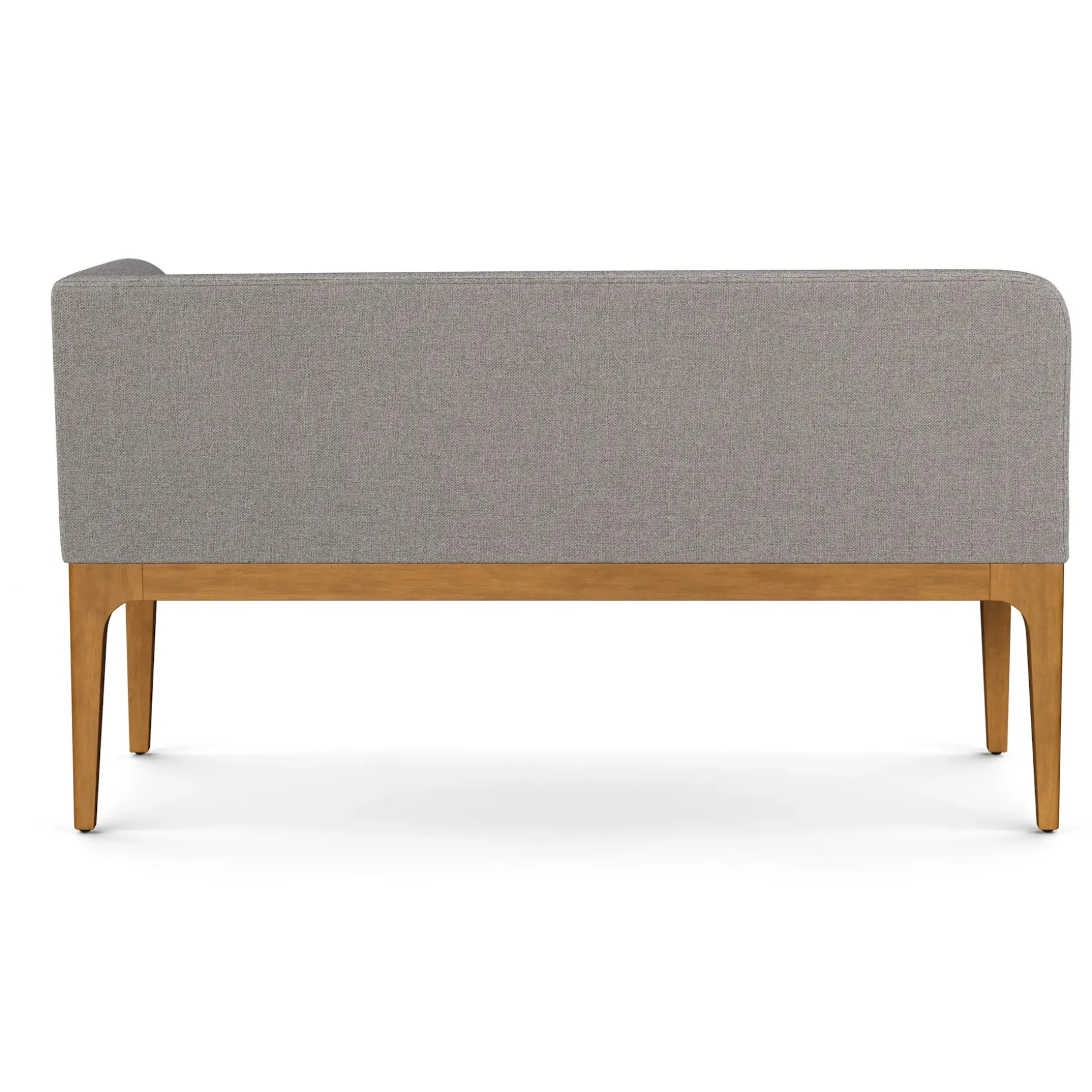 Rosin 56.75" Right Corner Banquette - Smoked Oak and Hestia Gray