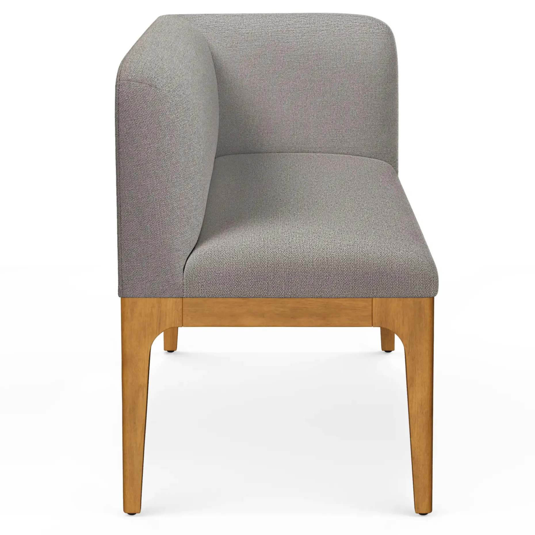 Rosin 56.75" Right Corner Banquette - Smoked Oak and Hestia Gray