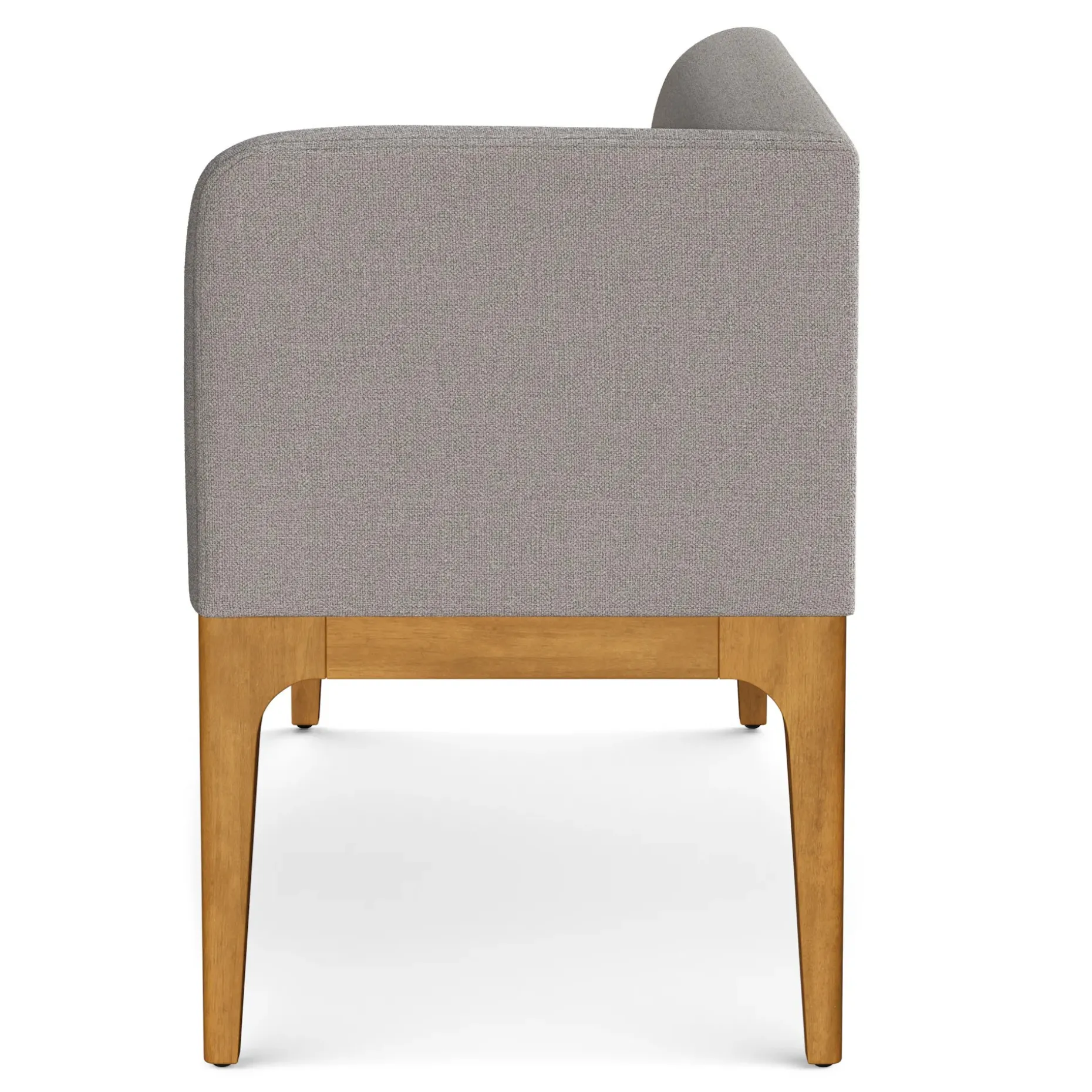 Rosin 56.75" Right Corner Banquette - Smoked Oak and Hestia Gray