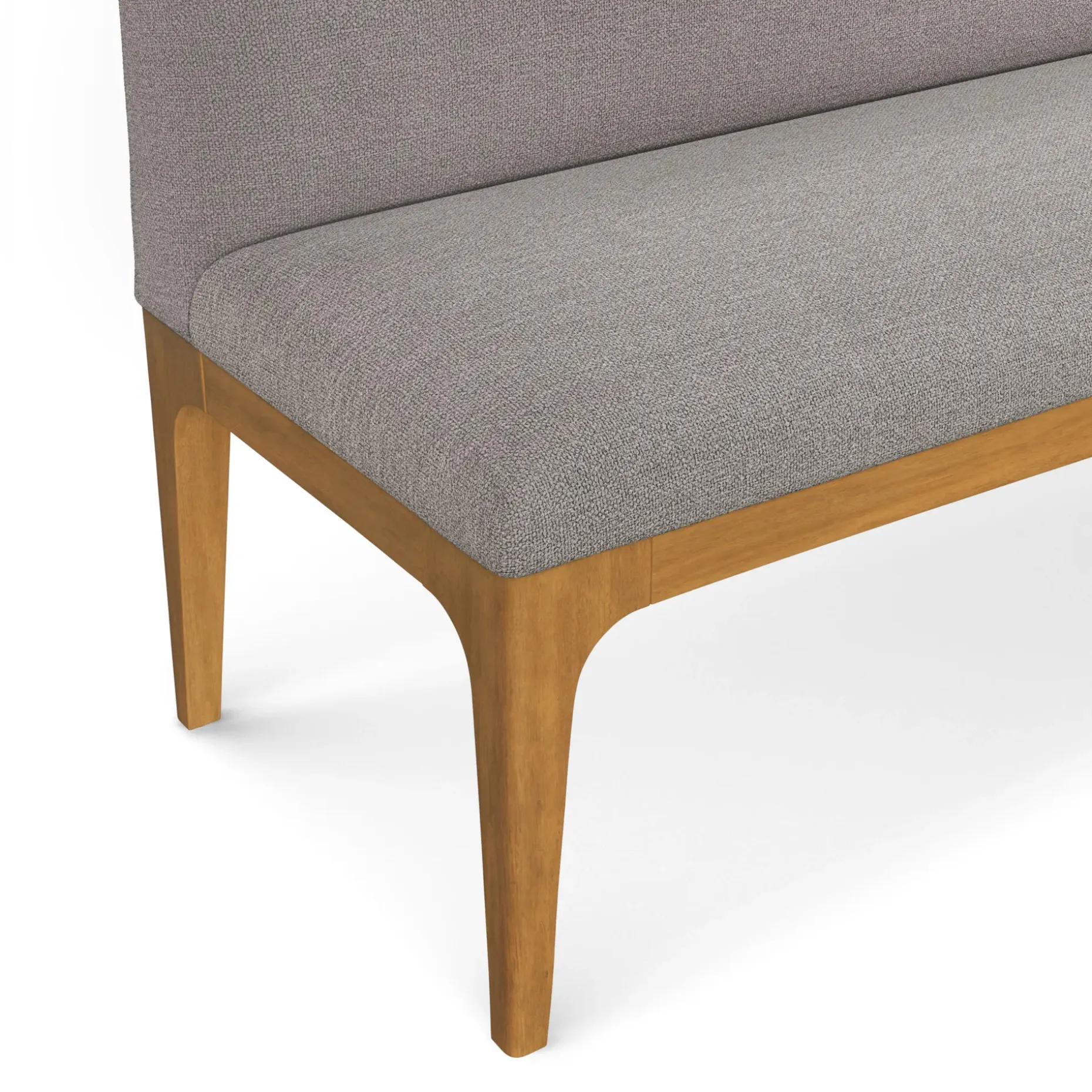 Rosin 56.75" Right Corner Banquette - Smoked Oak and Hestia Gray