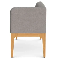 Rosin 56.75" Right Corner Banquette - Natural Oak and Hestia Gray