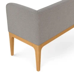 Rosin 56.75" Right Corner Banquette - Natural Oak and Hestia Gray