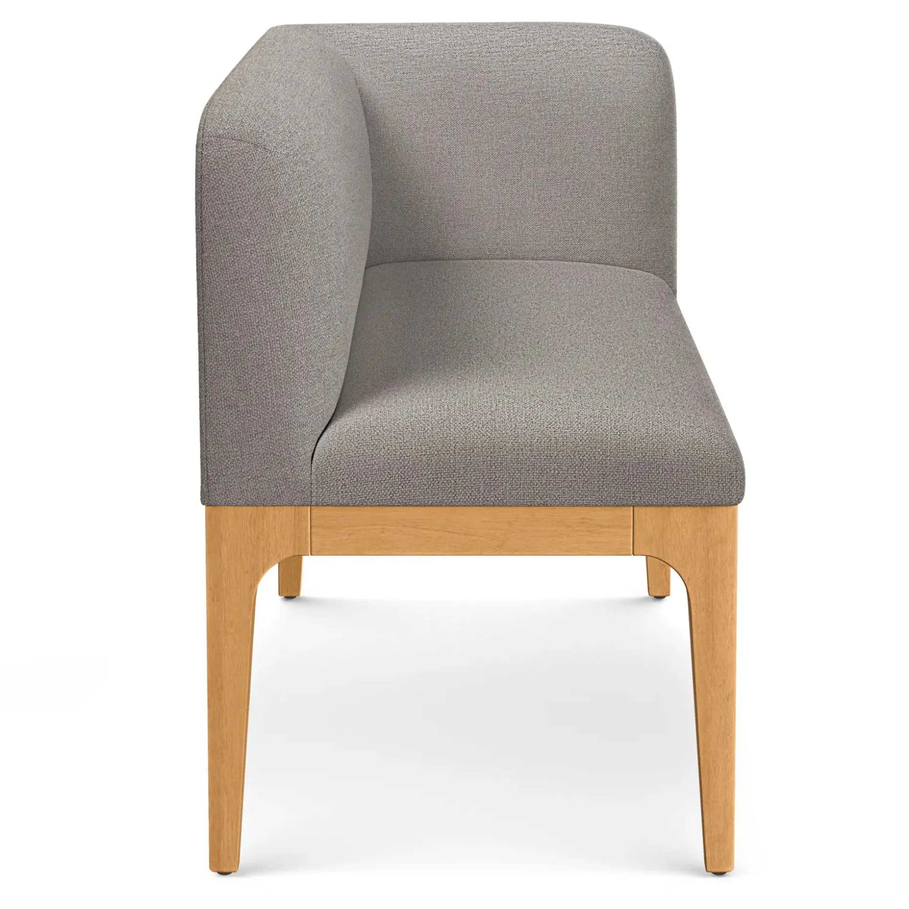 Rosin 56.75" Right Corner Banquette - Natural Oak and Hestia Gray