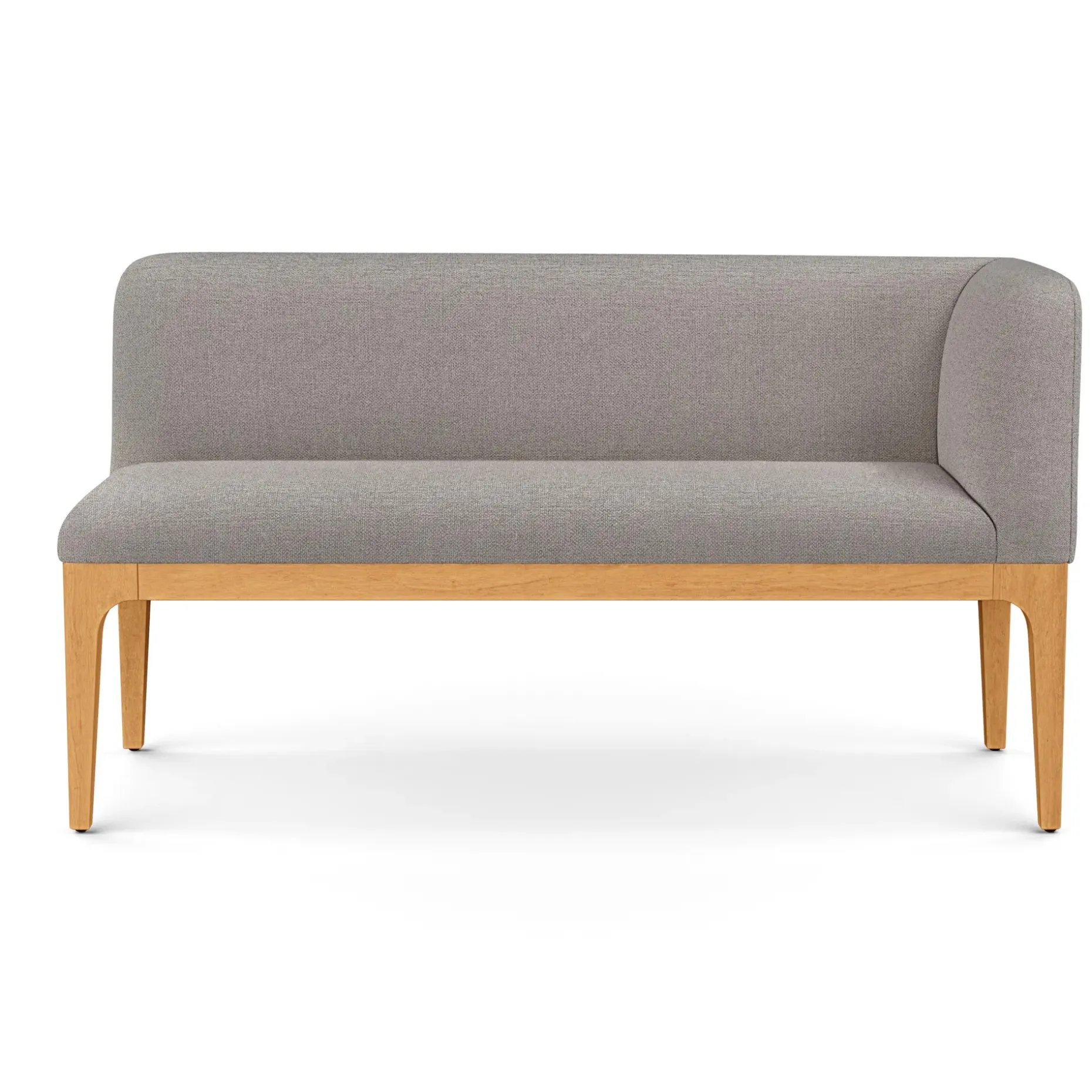 Rosin 56.75" Right Corner Banquette - Natural Oak and Hestia Gray