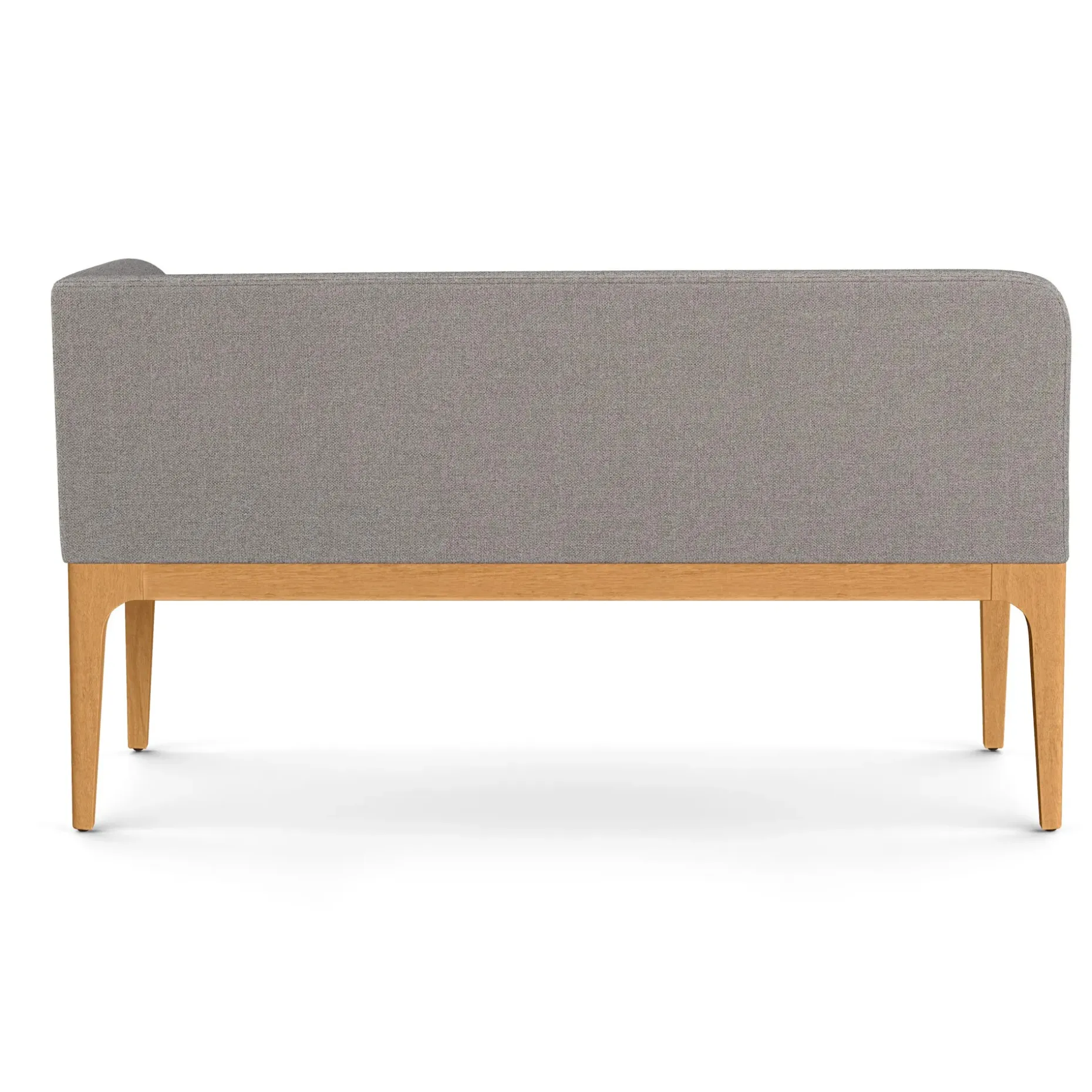 Rosin 56.75" Right Corner Banquette - Natural Oak and Hestia Gray