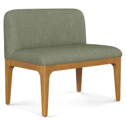 Rosin 113.5" Short L-Shape Banquette Set - Smoked Oak and Welsh Green