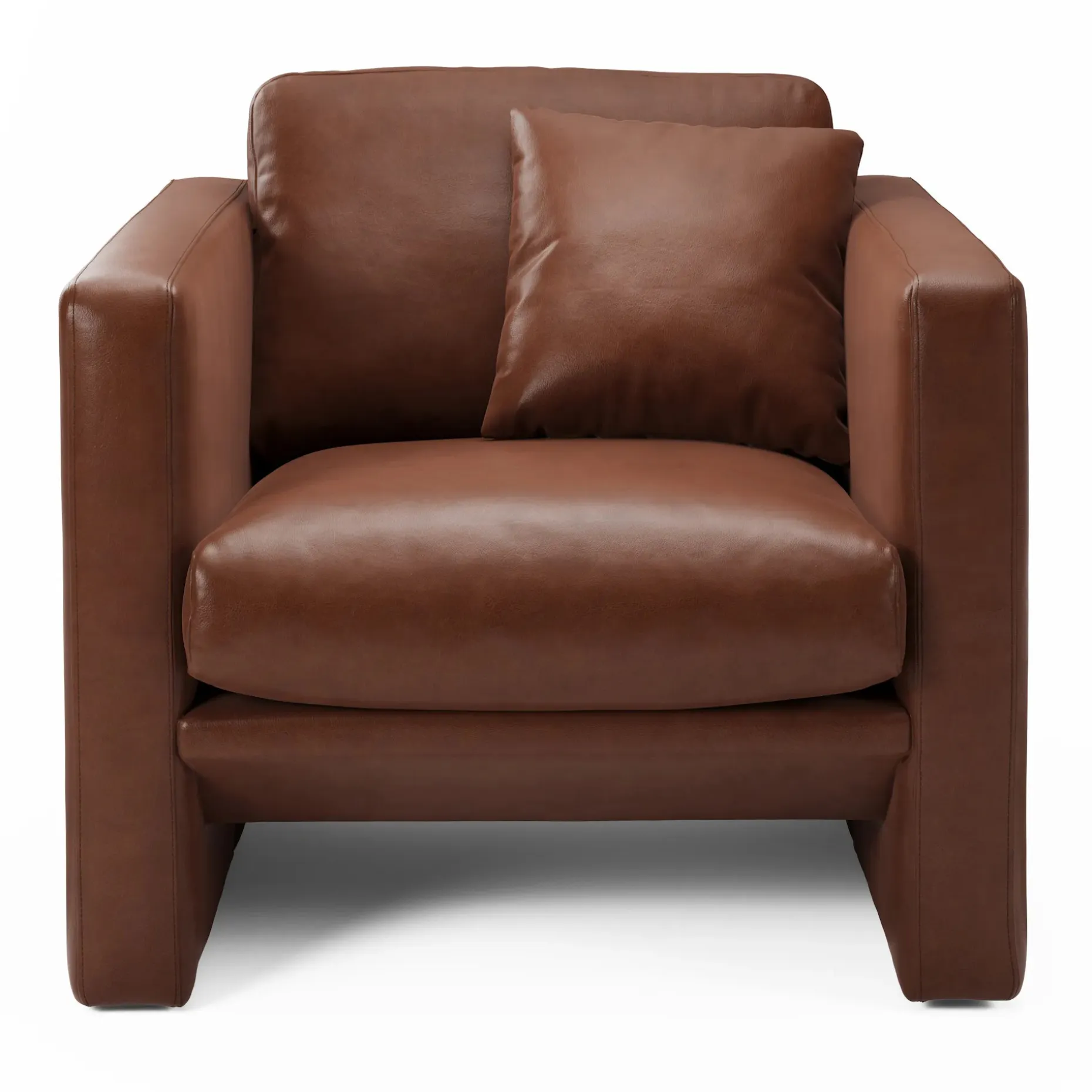 Roxwell 37.5" Leather Lounge Chair - Taos Brown