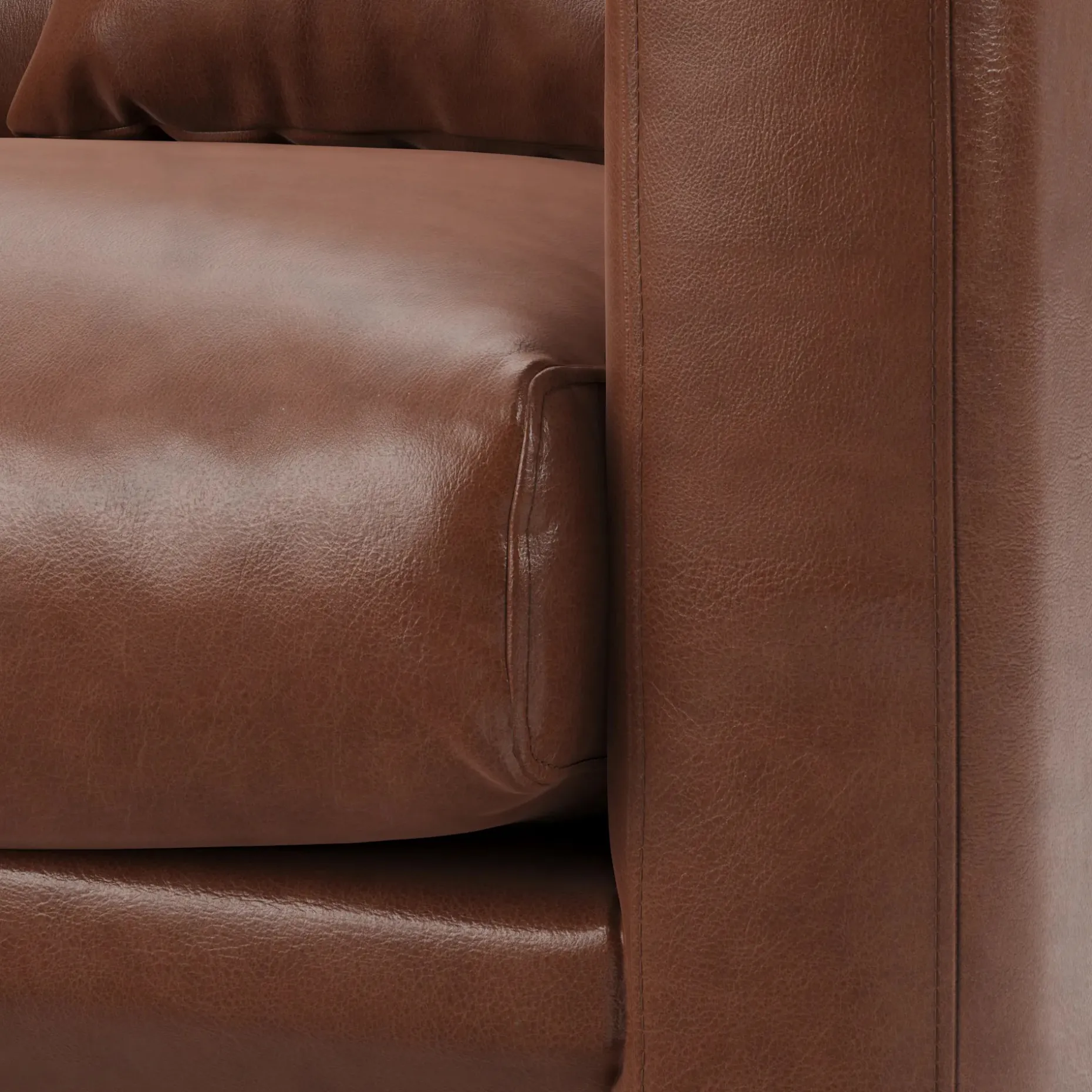 Roxwell 37.5" Leather Lounge Chair - Taos Brown