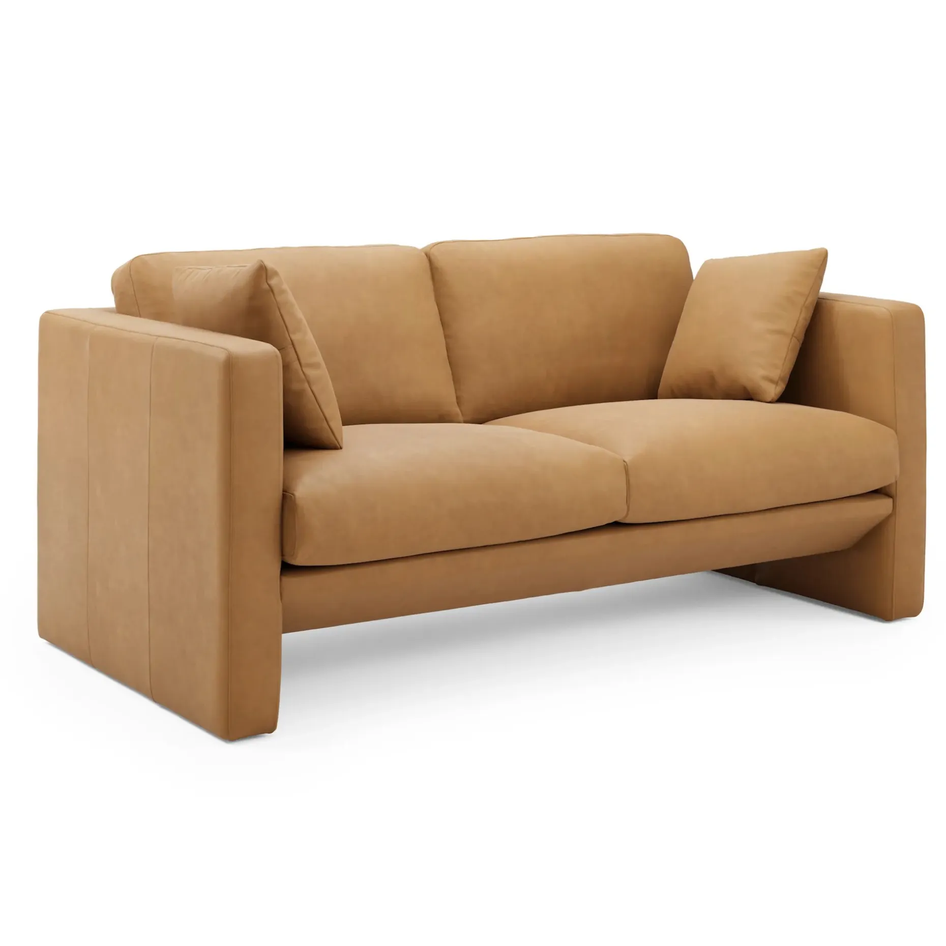 Roxwell 71.5" Leather Loveseat - Charme Tan