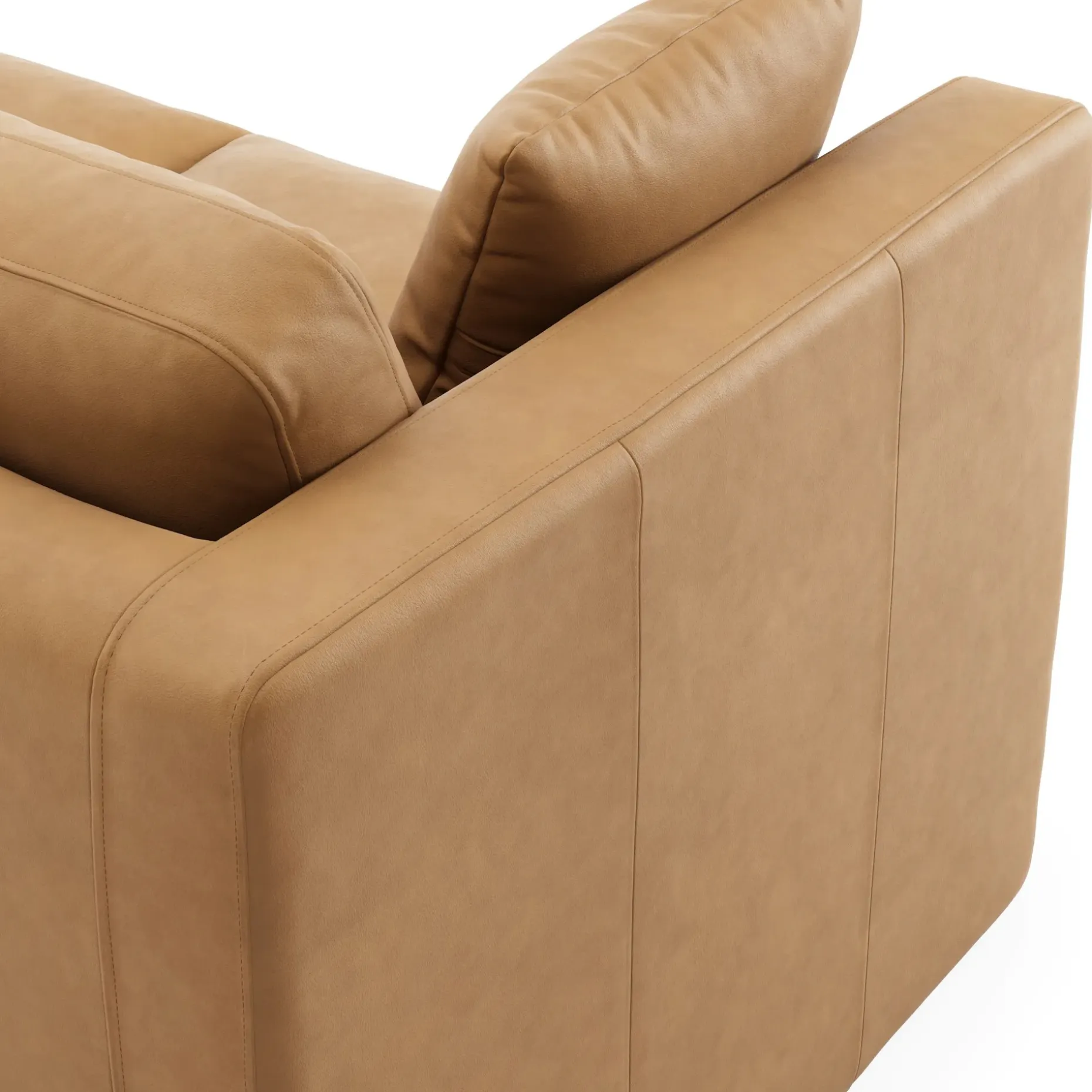 Roxwell 71.5" Leather Loveseat - Charme Tan