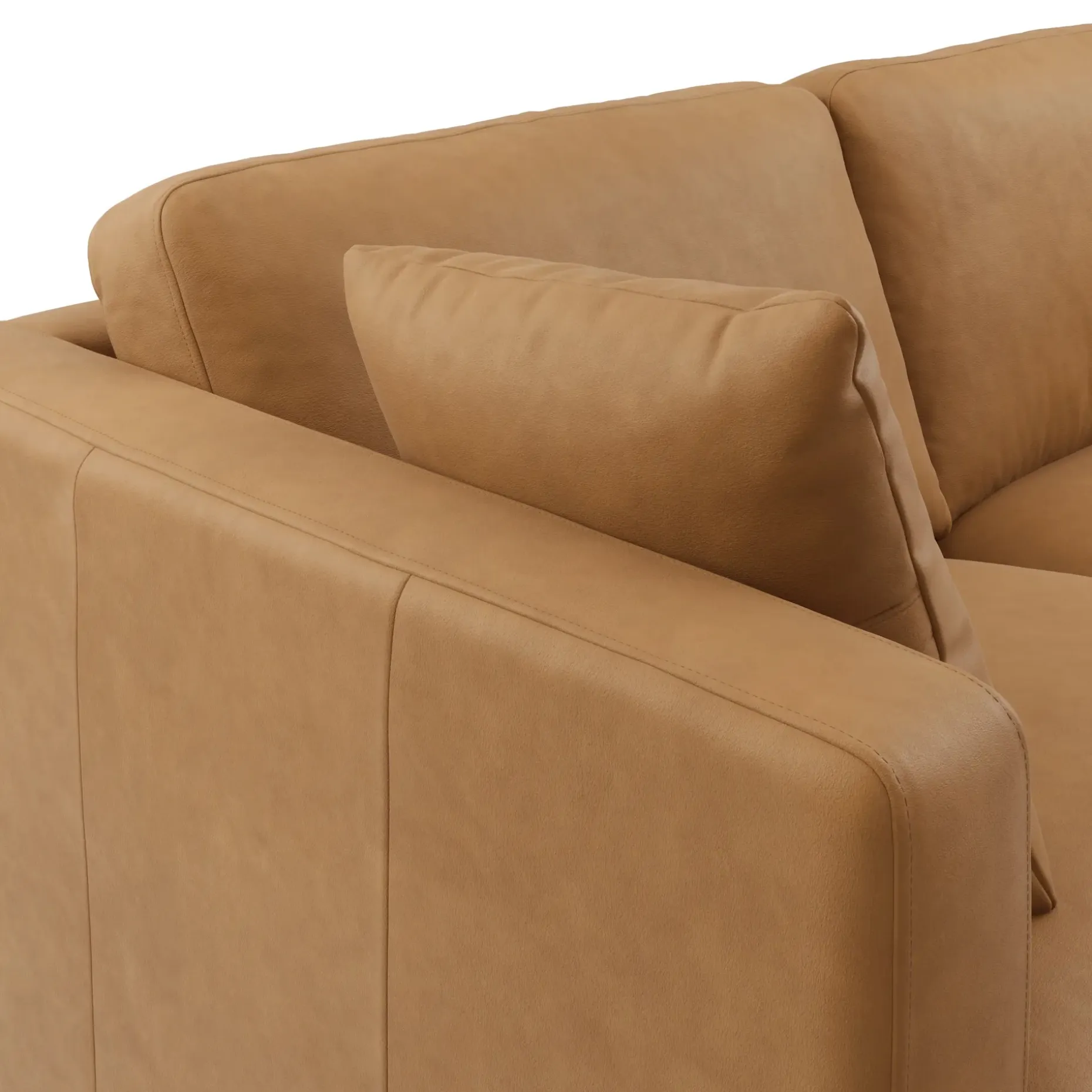 Roxwell 71.5" Leather Loveseat - Charme Tan