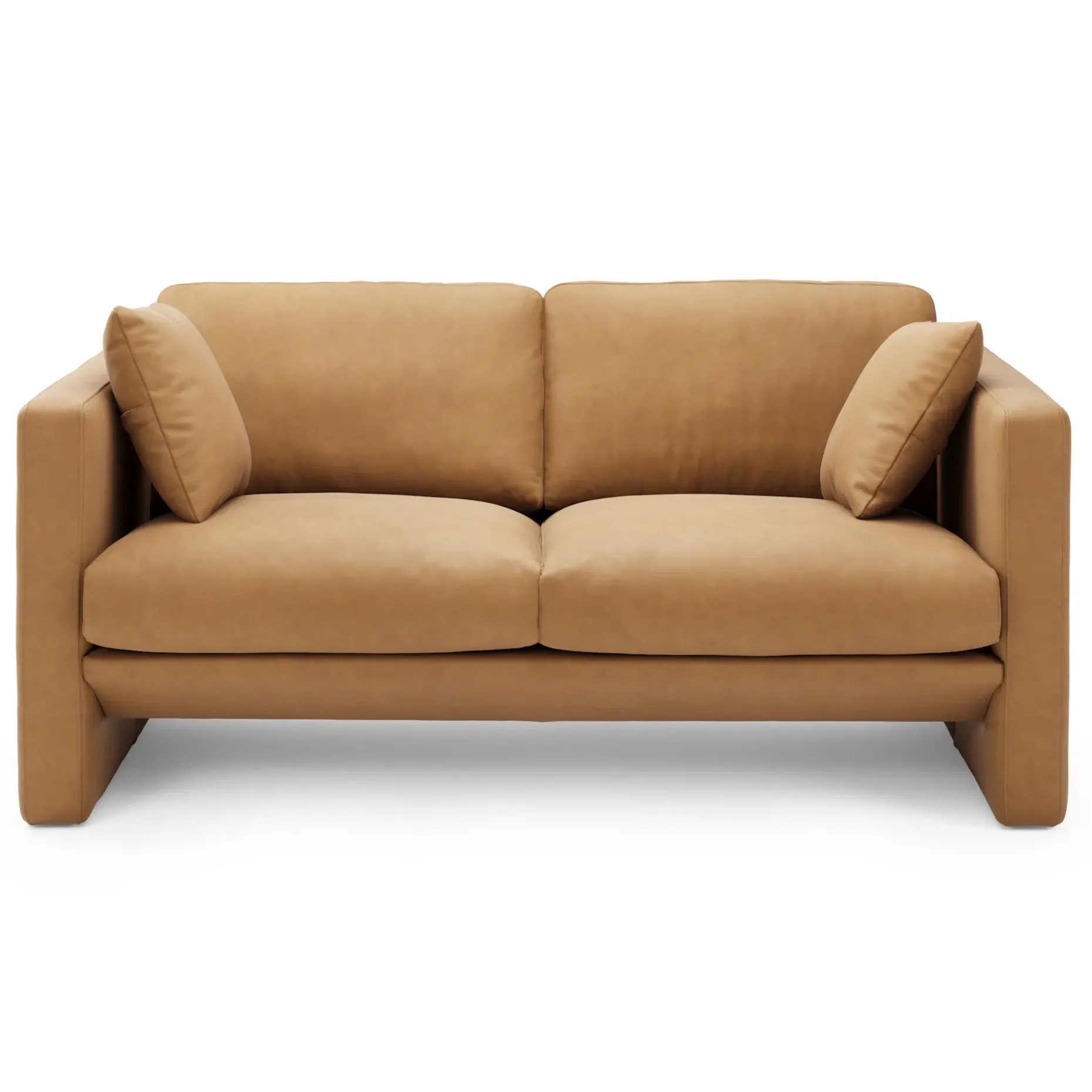 Roxwell 71.5" Leather Loveseat - Charme Tan