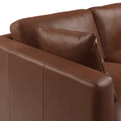Roxwell 71.5" Leather Loveseat - Taos Brown