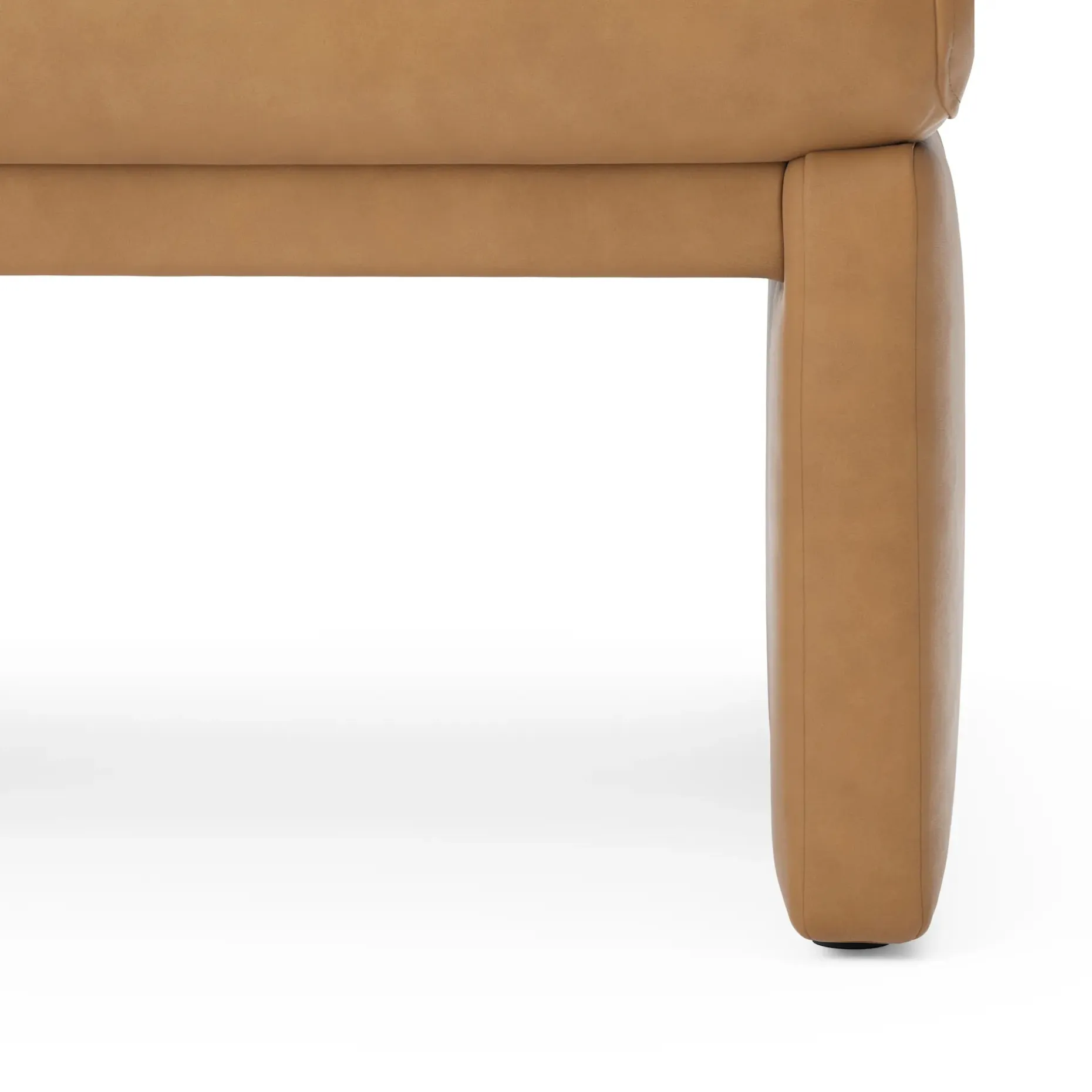 Roxwell 28.5" Leather Ottoman - Charme Tan