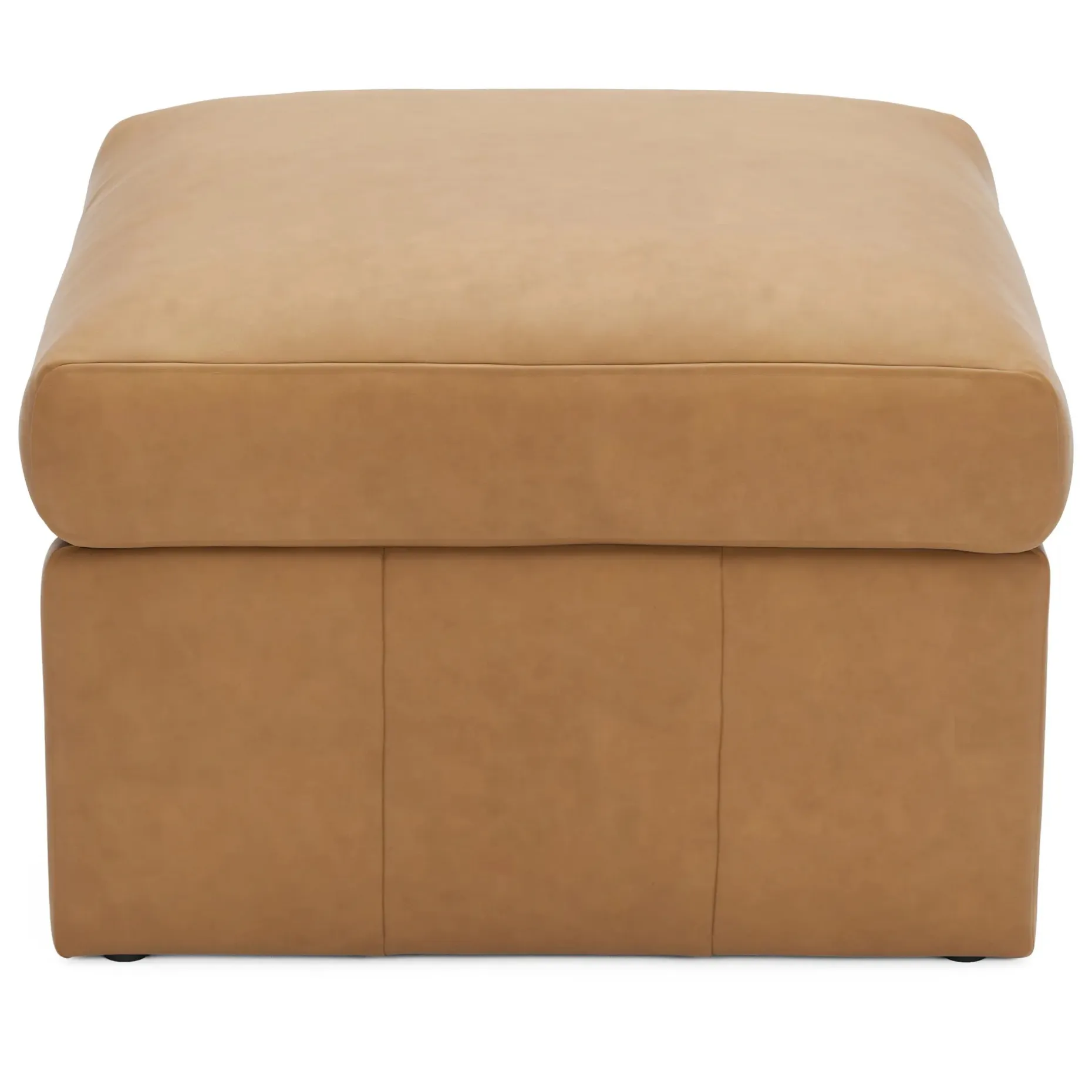Roxwell 28.5" Leather Ottoman - Charme Tan