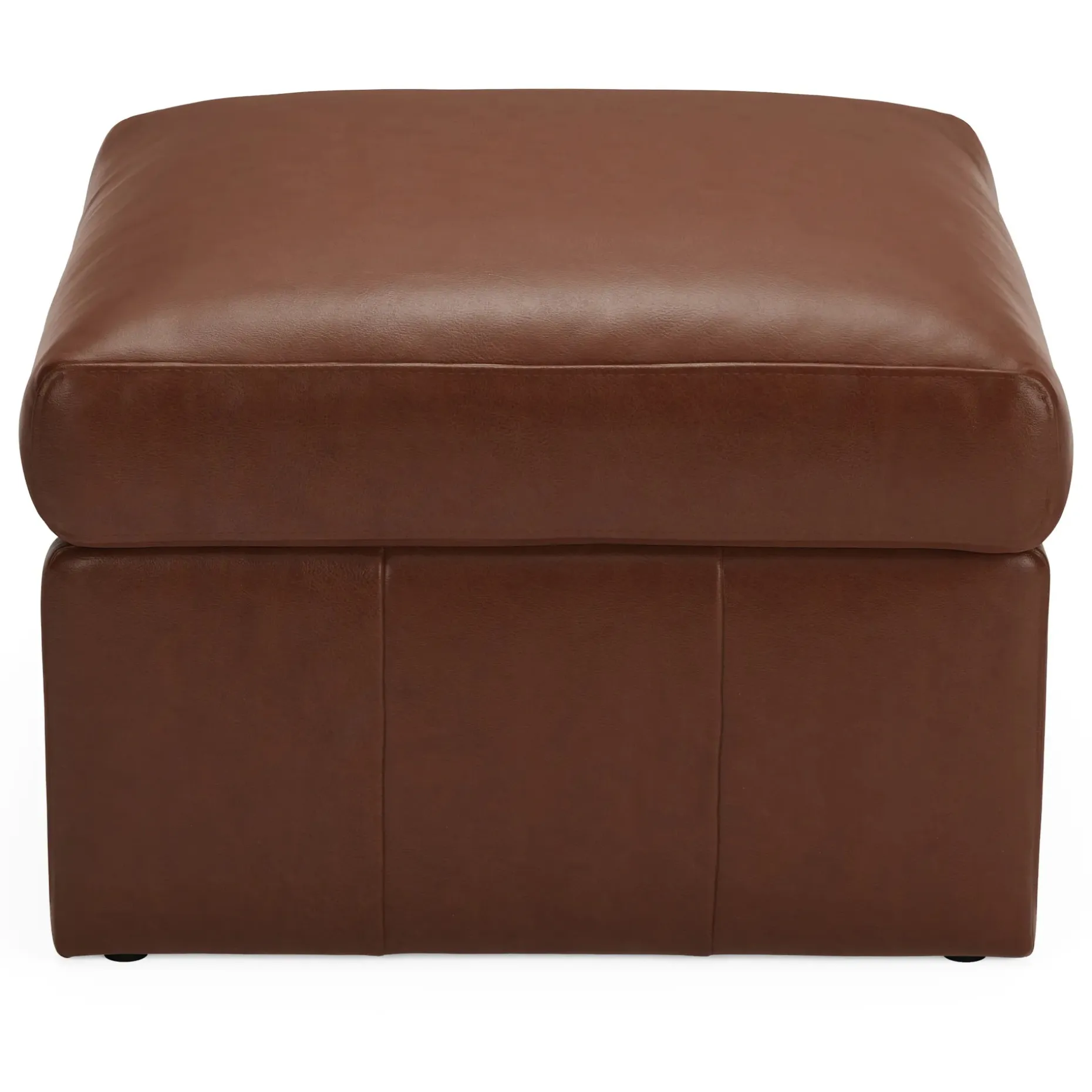 Roxwell 28.5" Leather Ottoman - Taos Brown