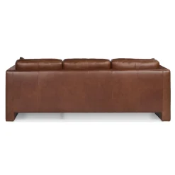 Roxwell 91" Leather Reversible Sectional - Taos Brown