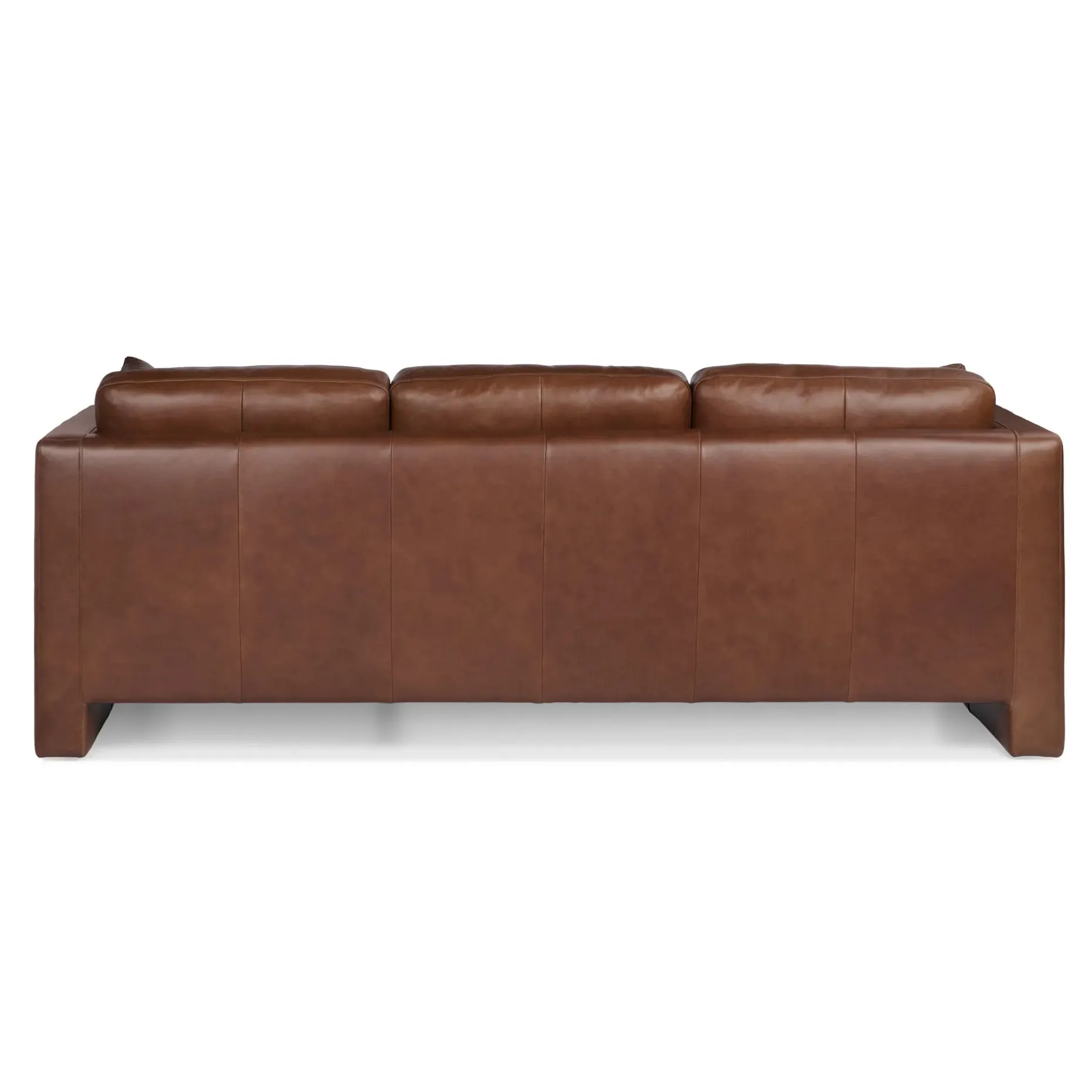 Roxwell 91" Leather Reversible Sectional - Taos Brown