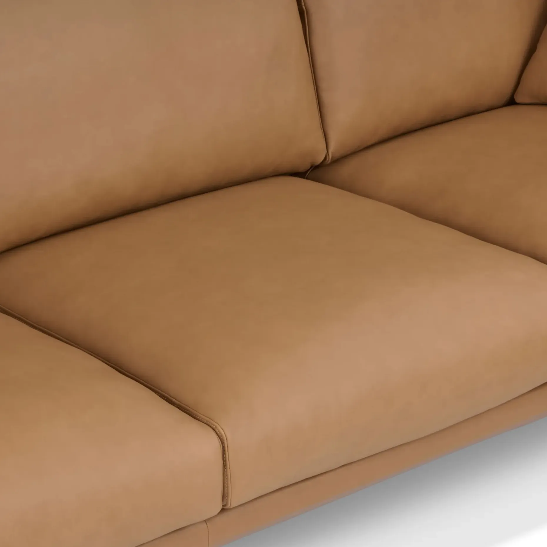 Roxwell 91" Leather Sofa - Charme Tan