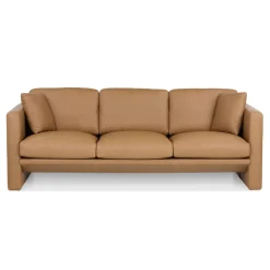 Roxwell 91" Leather Sofa - Charme Tan