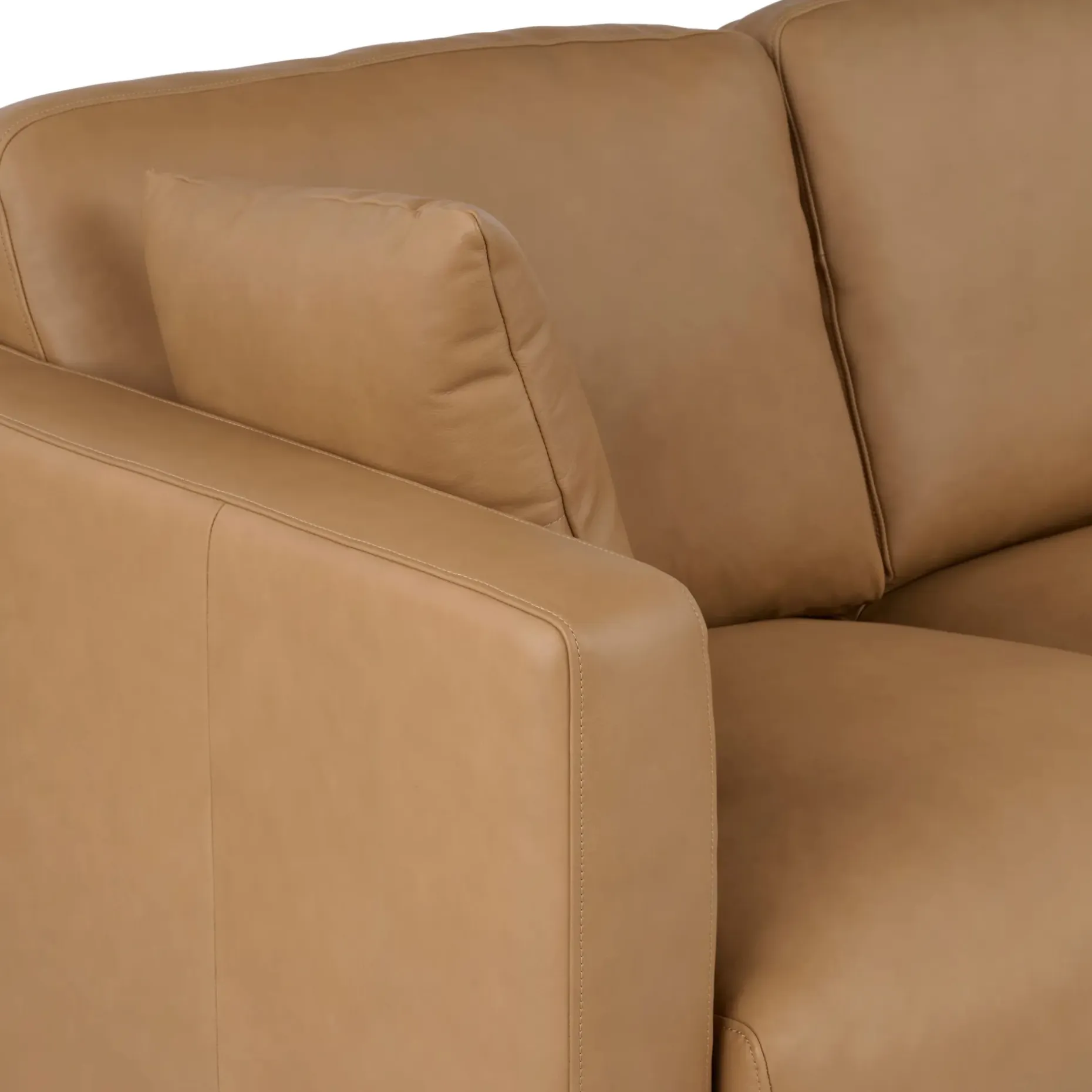 Roxwell 91" Leather Sofa - Charme Tan