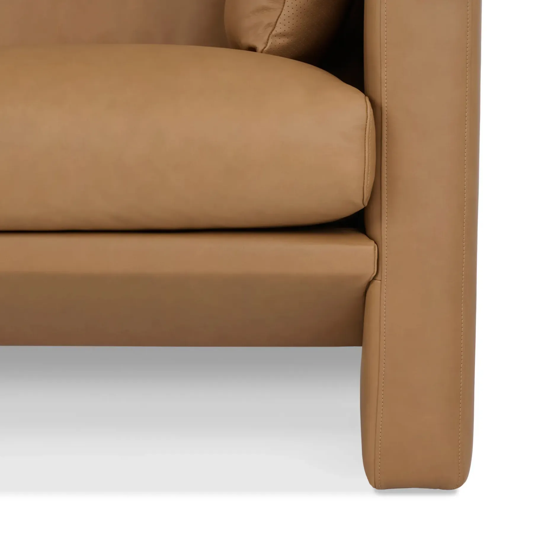 Roxwell 91" Leather Sofa - Charme Tan