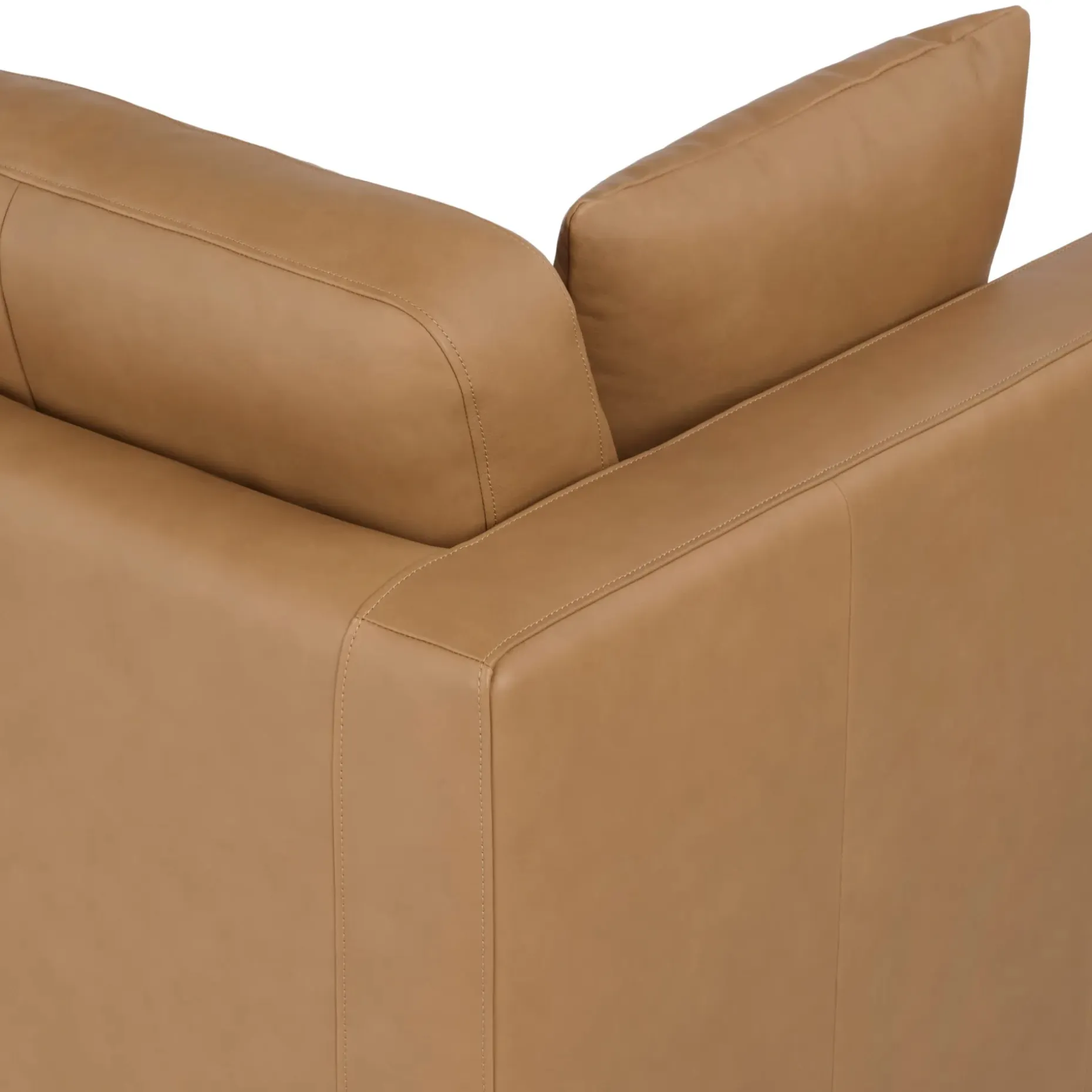 Roxwell 91" Leather Sofa - Charme Tan