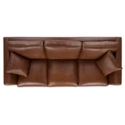 Roxwell 91" Leather Sofa - Taos Brown