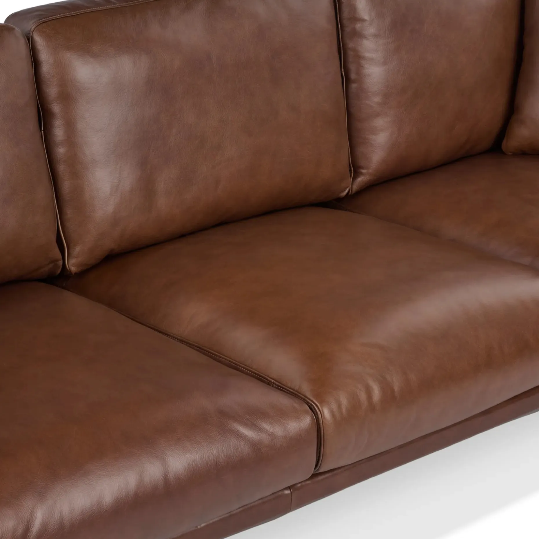 Roxwell 91" Leather Sofa - Taos Brown